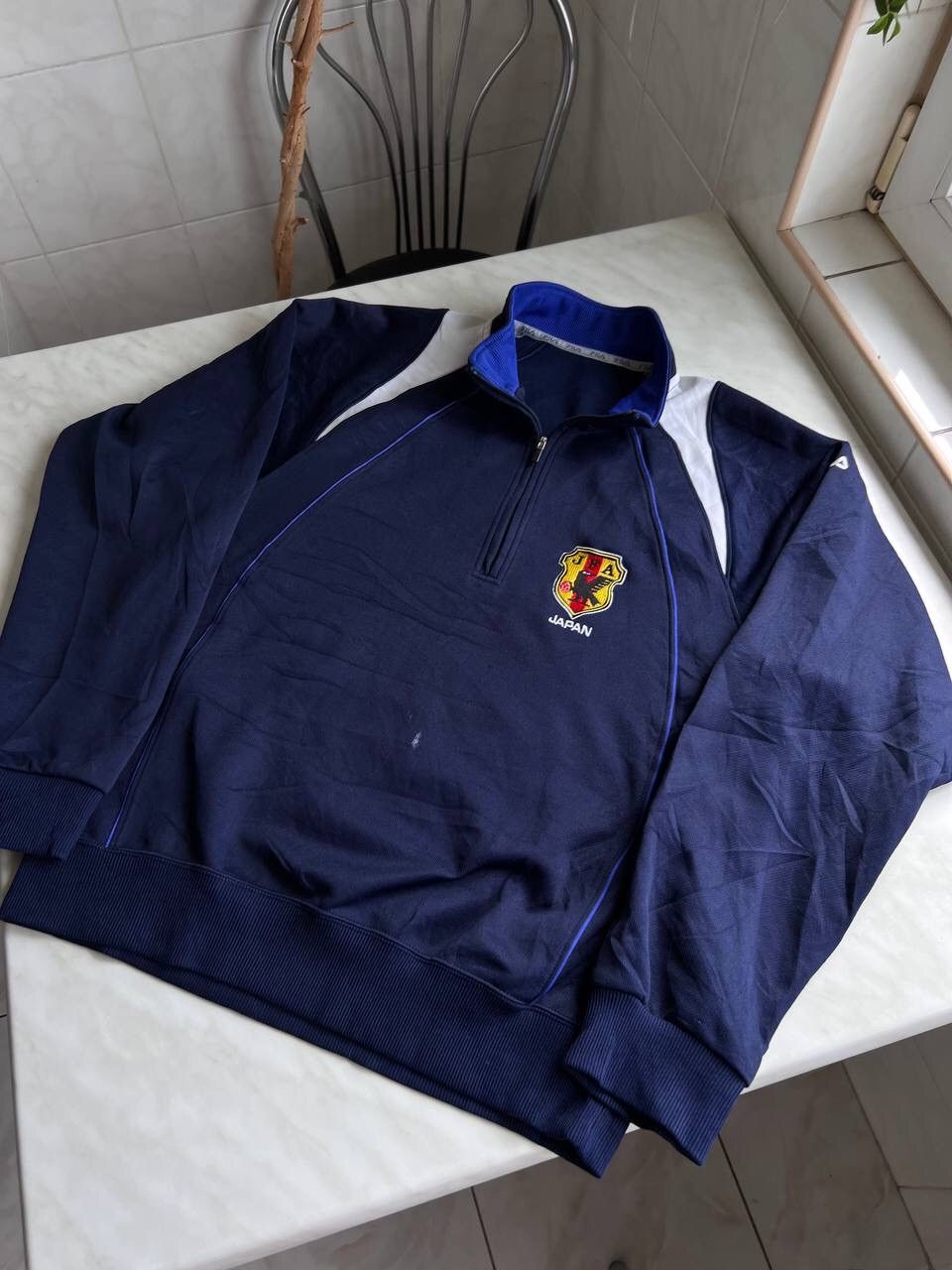 Fila 80s/90s Fila Japan JFA Y2K Soccer Vintage Zip Sweatshirt 1/3 Size US M / EU 48-50 / 2 - 2 Thumbnail