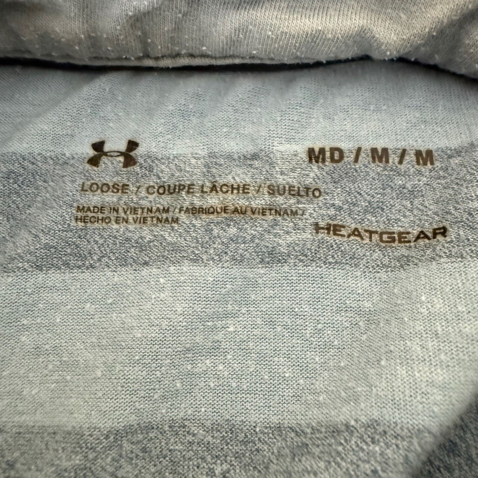 Under Armour Under Armour HeatGear Striped Polo Shirt Mens Medium Blue Size US M / EU 48-50 / 2 - 2 Thumbnail