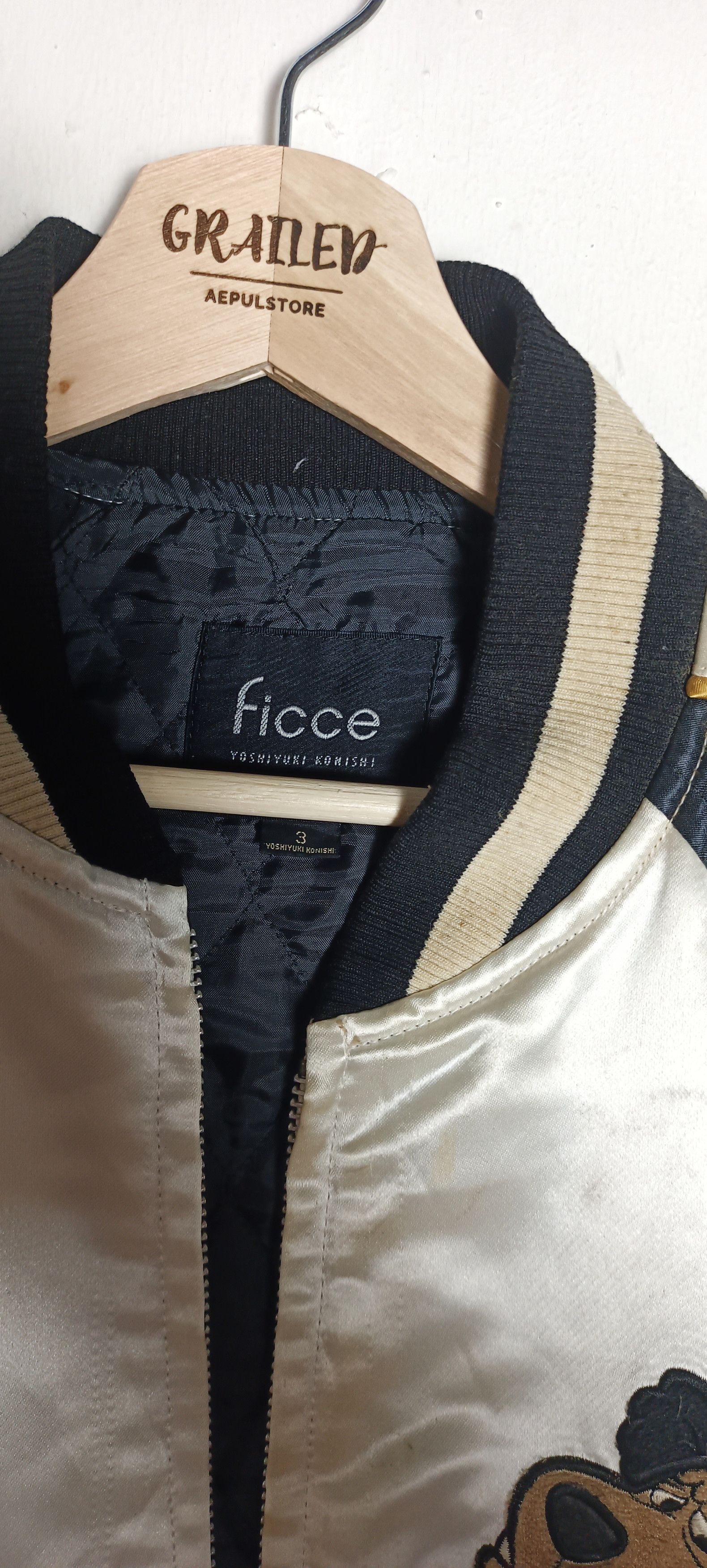 Cartoon Network × Japanese Brand Wacky Raced by Ficce Uomo Big Logo Embroidery Sukajan Rare Size US L / EU 52-54 / 3 - 10 Thumbnail