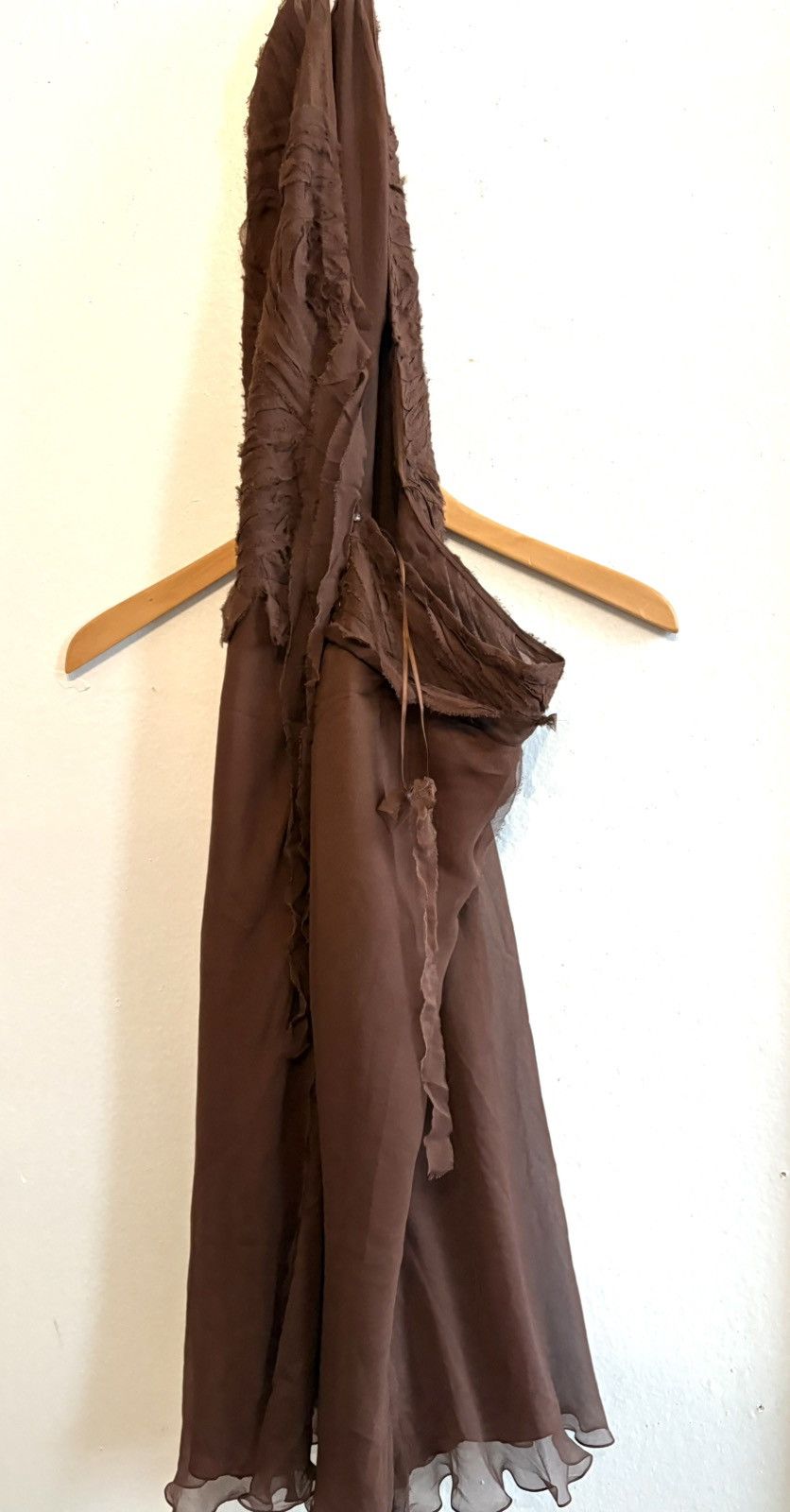 Alberta Ferretti Philosophy by Alberta Ferretti Silk Georgette Dress raw edge Size XS / US 0-2 / IT 36-38 - 3 Thumbnail