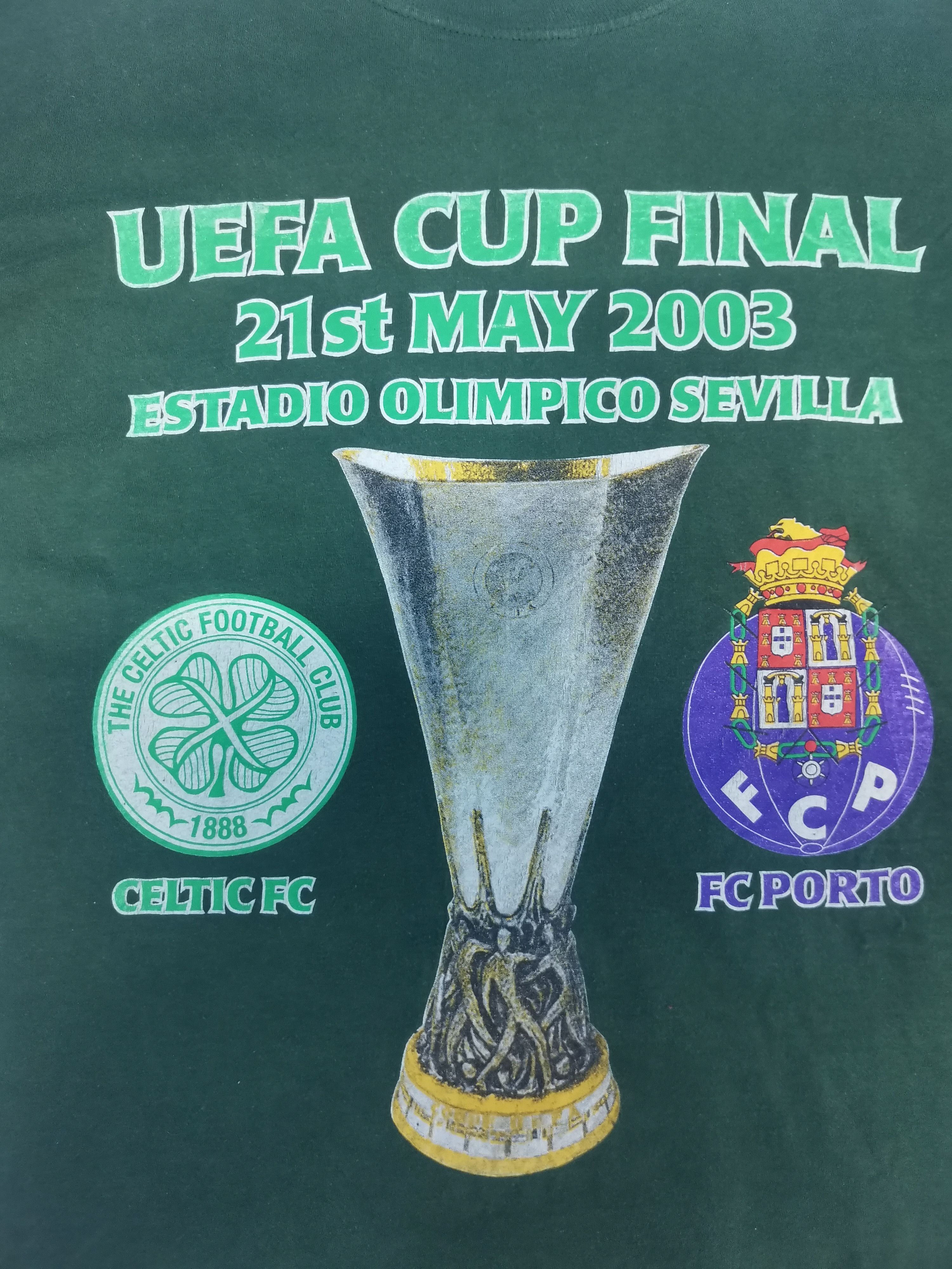 UEFA Vintage UEFA CUP FINAL 2003 Football Tee Celtic Porto Size US L / EU 52-54 / 3 - 1 Thumbnail