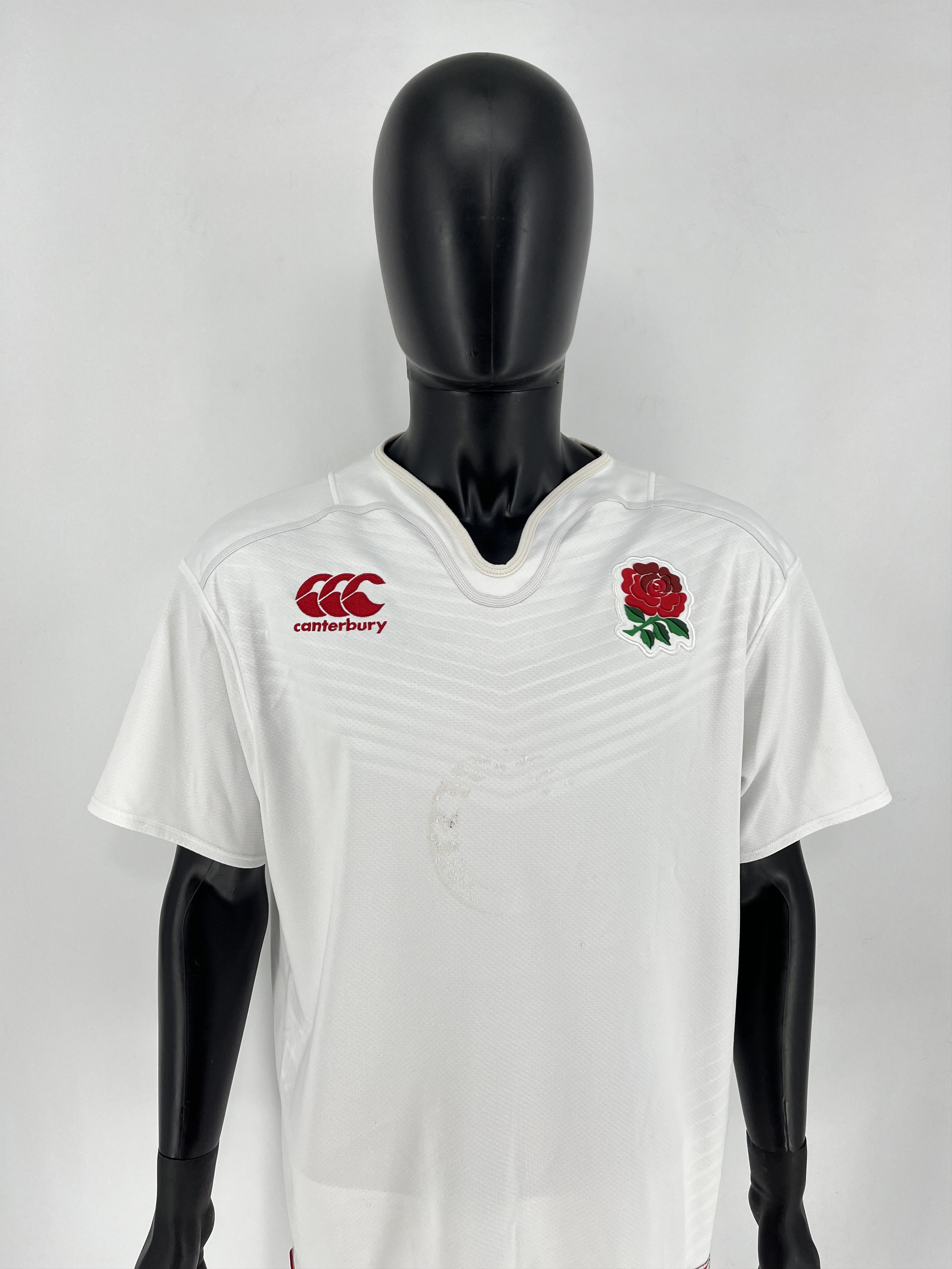 Canterbury of New Zealand Signed England Rugby Shirt Chris Robshaw Autograph Size US XXL / EU 58 / 5 - 6 Thumbnail