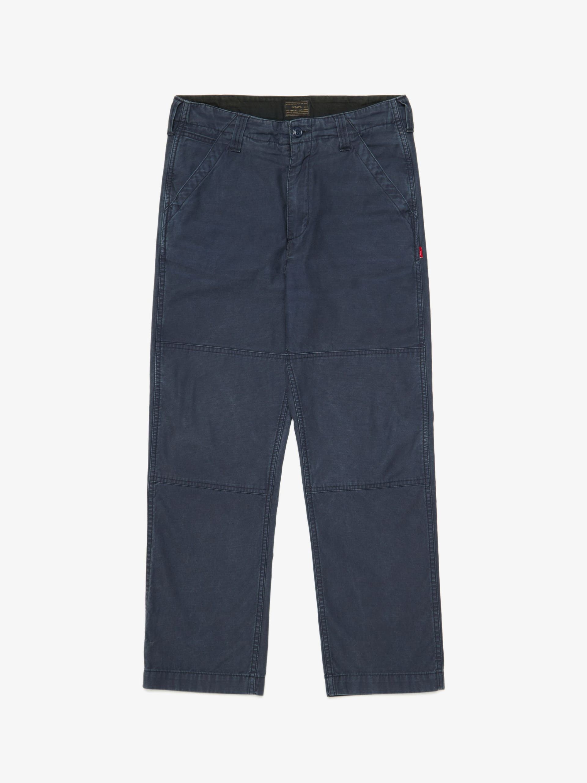 image of Wtaps Navy Blue Cotton Pants, Men's (Size 33)