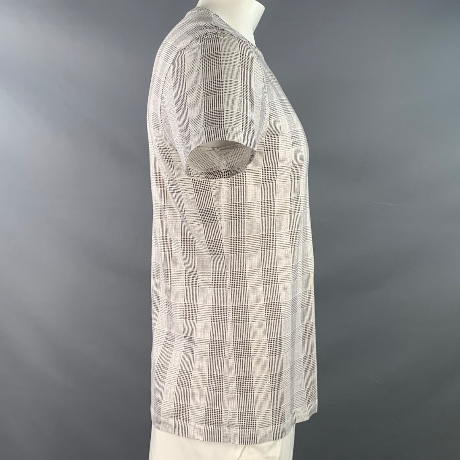 Emporio Armani Size XXL Brown White Hearts Dots Short Sleeve T-shirt Size US XXL / EU 58 / 5 - 4 Thumbnail
