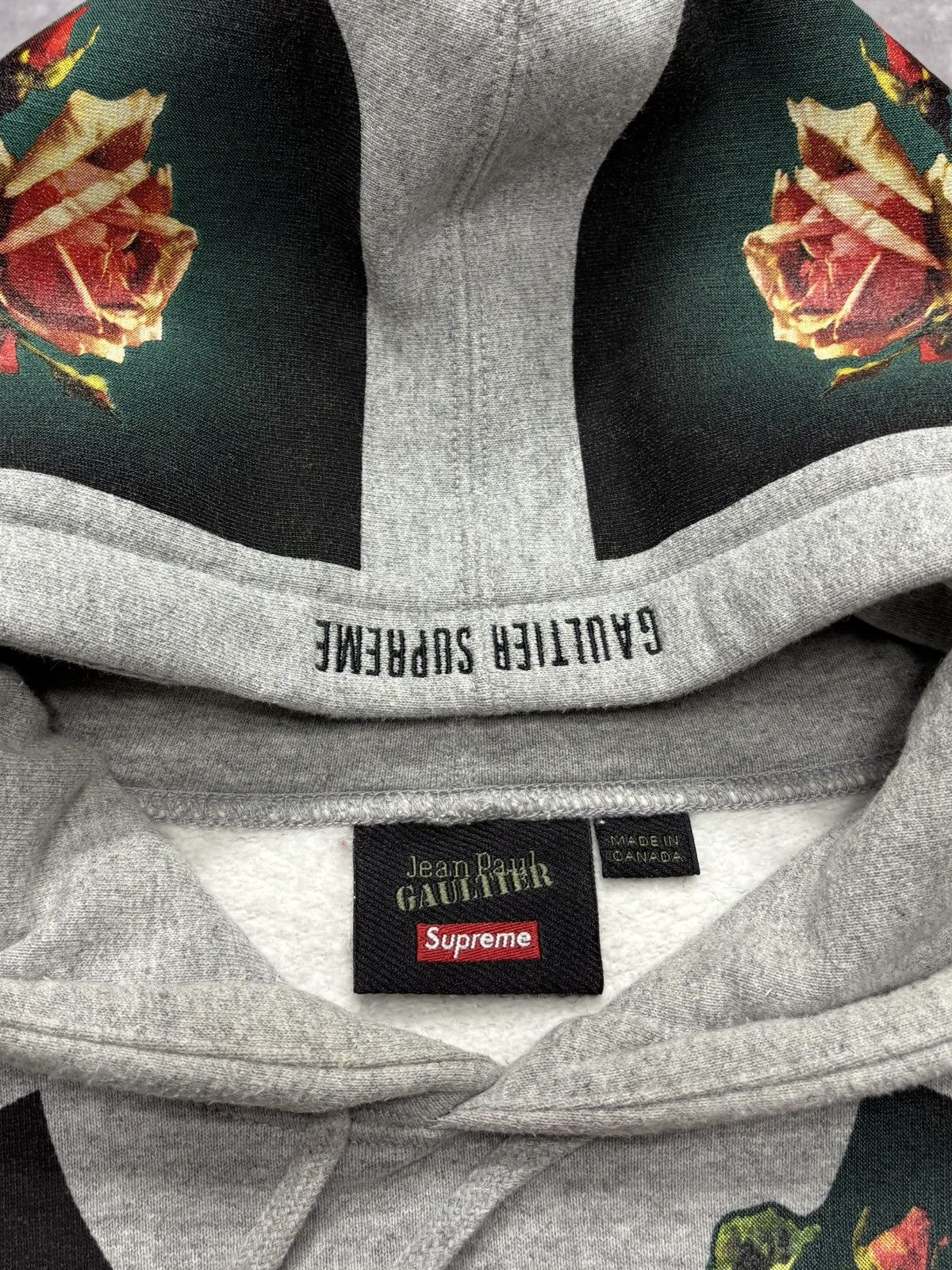 Jean Paul Gaultier × Supreme Supreme Jean Paul Gaultier Floral Print Hooded Sweatshirt Size US M / EU 48-50 / 2 - 3 Thumbnail