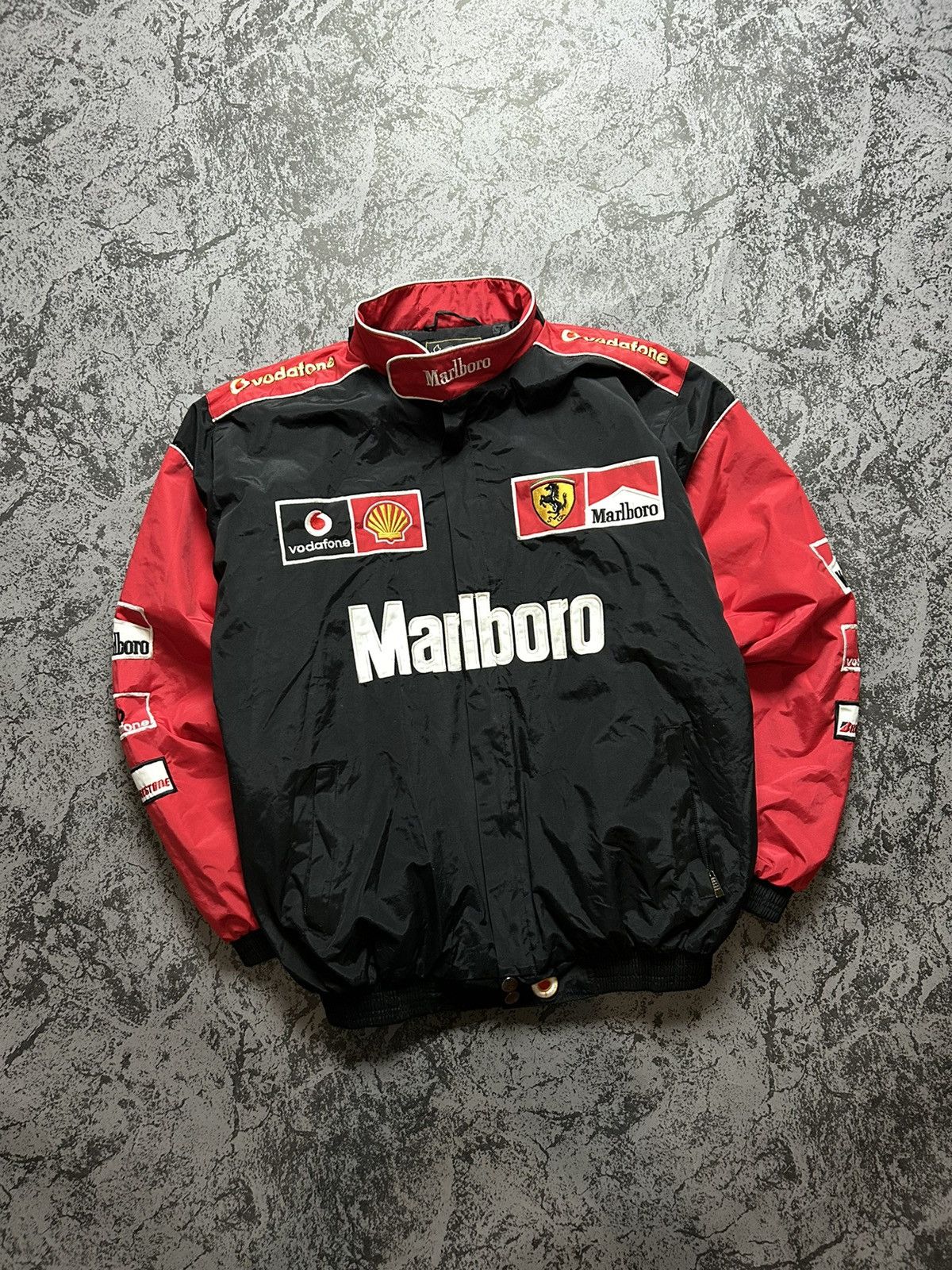 Marlboro Vintage Racing Jacket Marlboro Ferarri F1 Big Logo 90s | Grailed