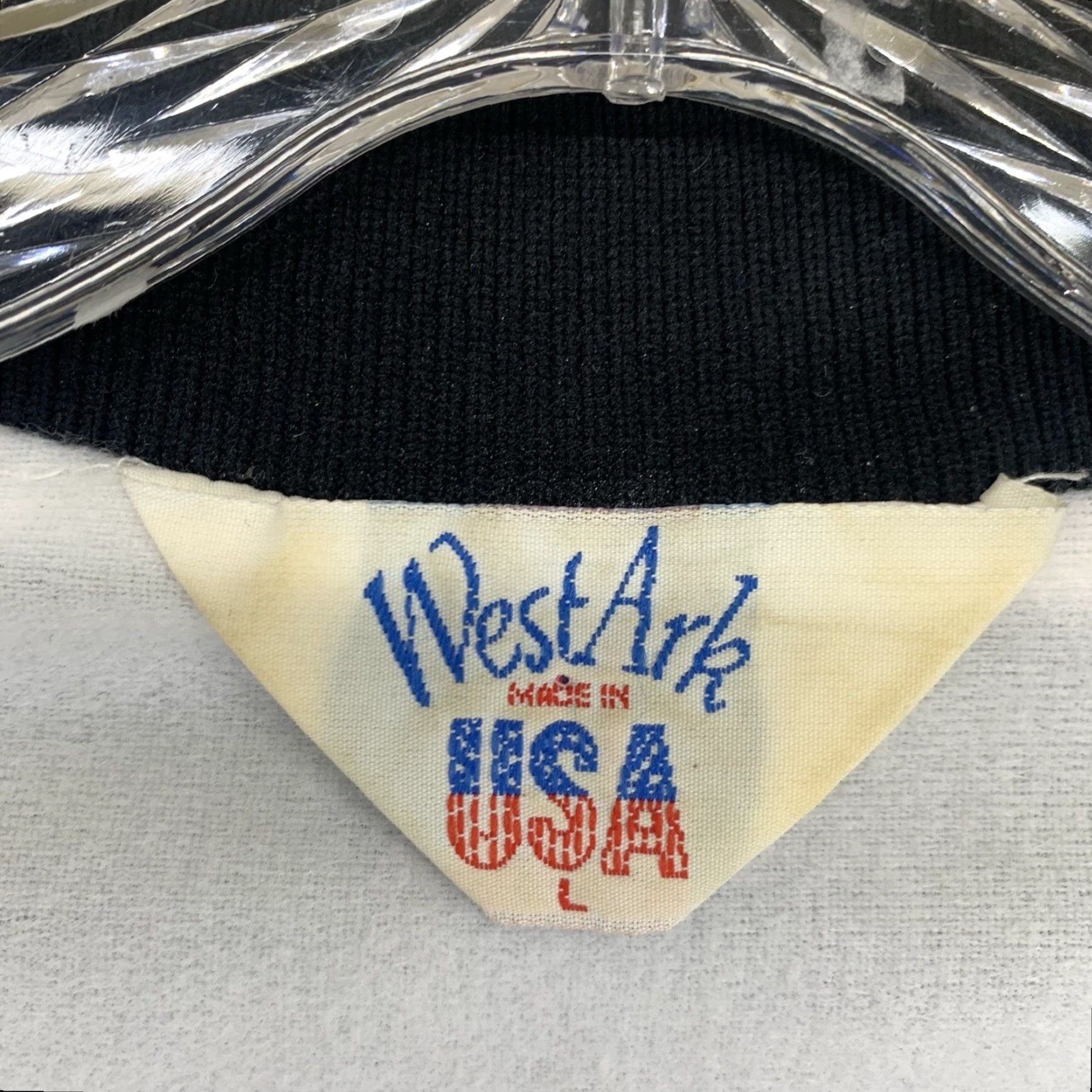 Vintage VINTAGE West Ark Jacket Mens L Black Satin Nylon Solid Band Button Snap Lightweight Breathable USA 80s 90s Hip Hop Size US L / EU 52-54 / 3 - 5 Thumbnail