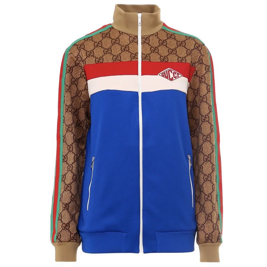 Gucci GG logo technical jersey track jacket | Grailed