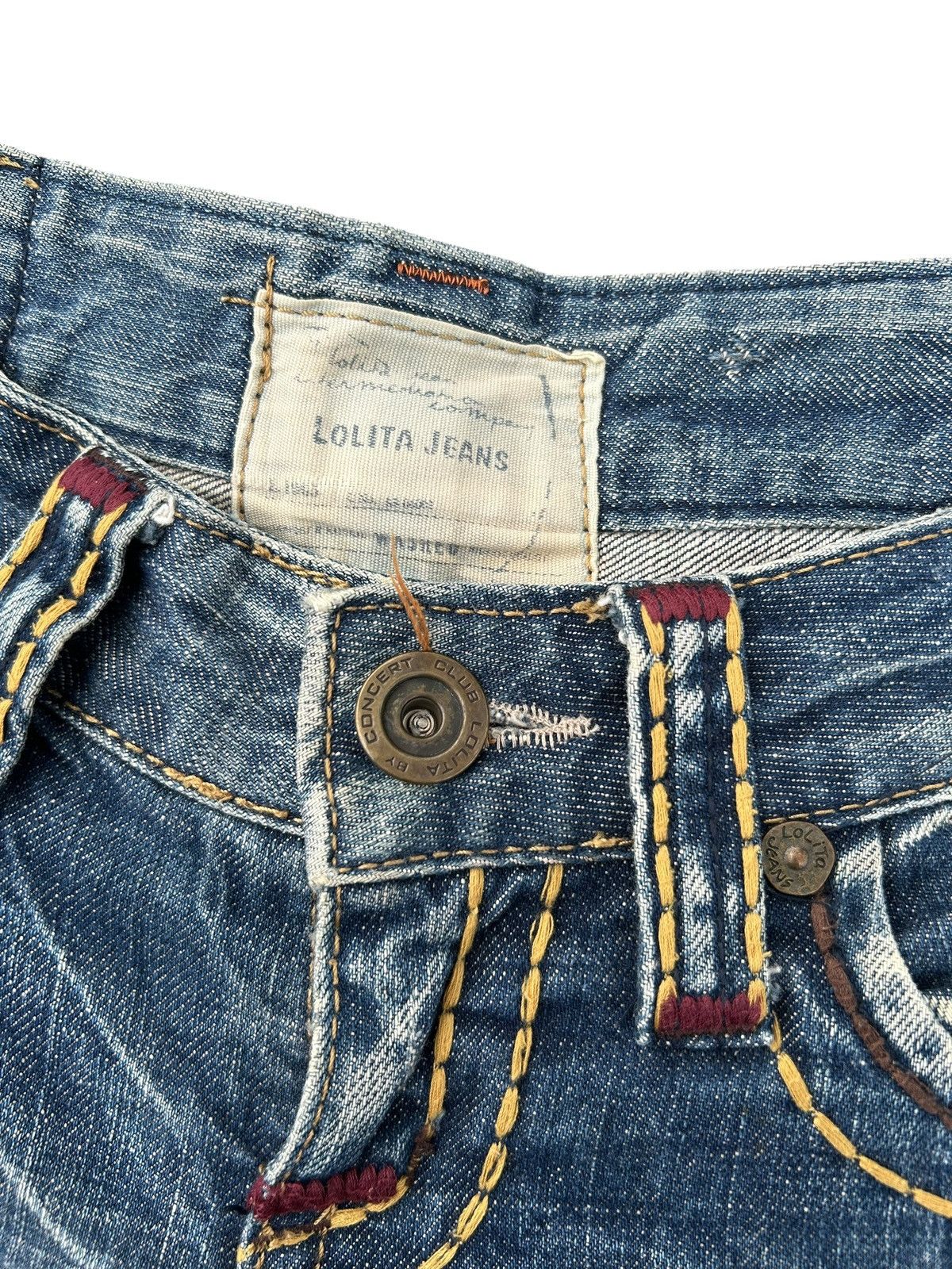 Kapital Flare Yoshitomo Nara Lolita Distressed Denim Jeans Size US 30 / EU 46 - 11 Thumbnail