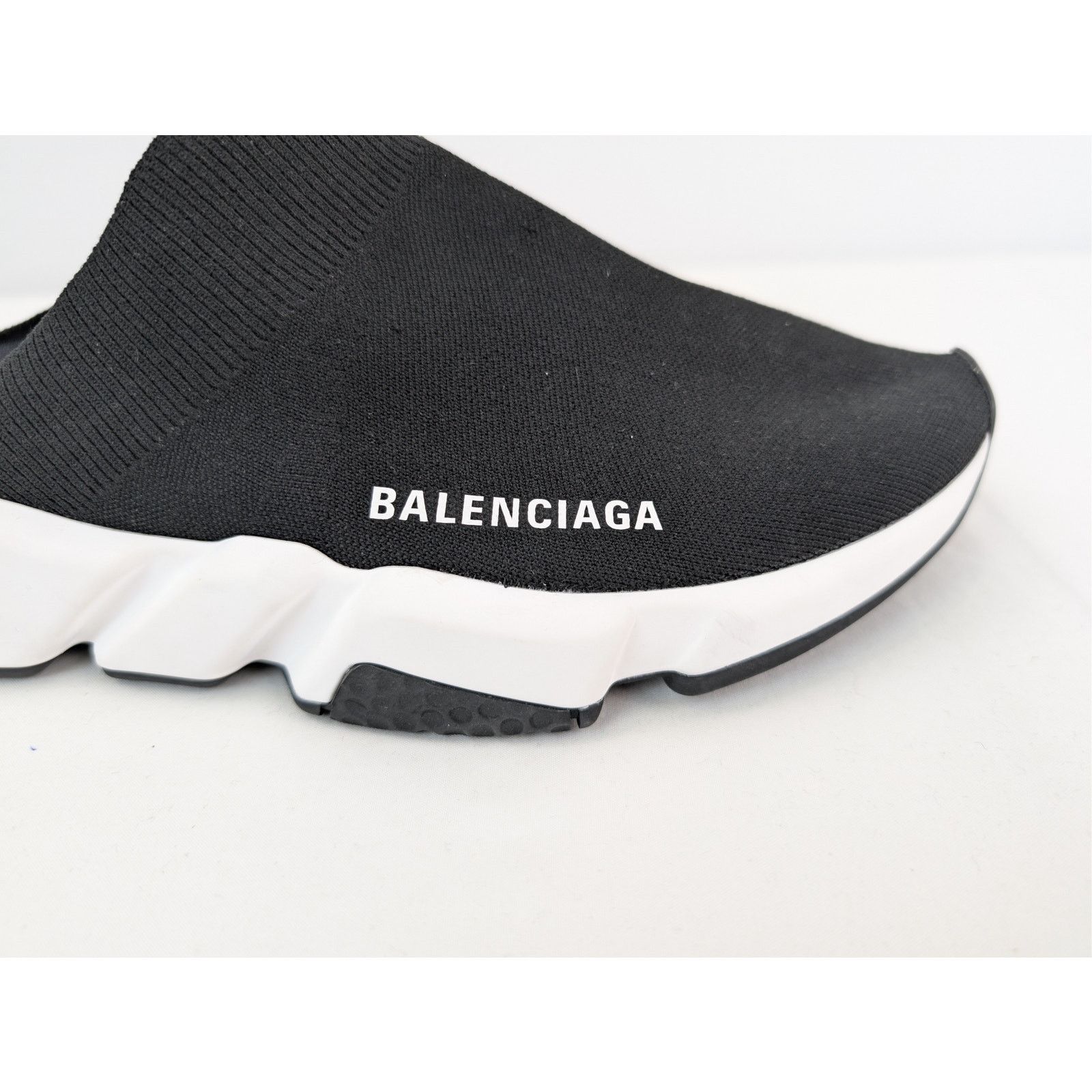 Balenciaga o1rshd1 Speed Mule Slide Slipper in Black / White Size US 10 / EU 43 - 5 Thumbnail