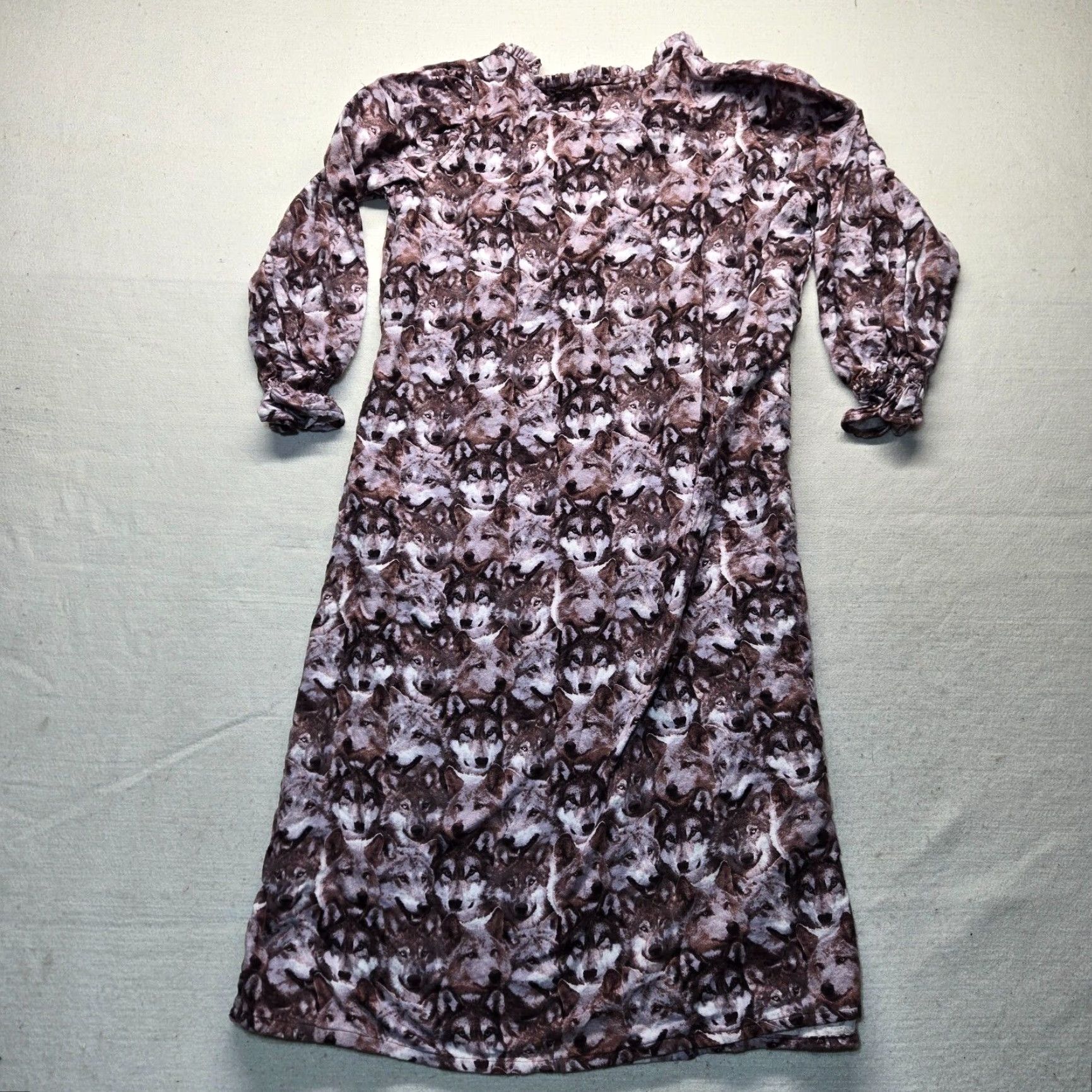 Vintage VINTAGE Wolf Husky Long Sleep Shirt Sleepwear Women XL Black Shirt Womens XL Sleepwear Size XL / US 12-14 / IT 48-50 - 8 Thumbnail