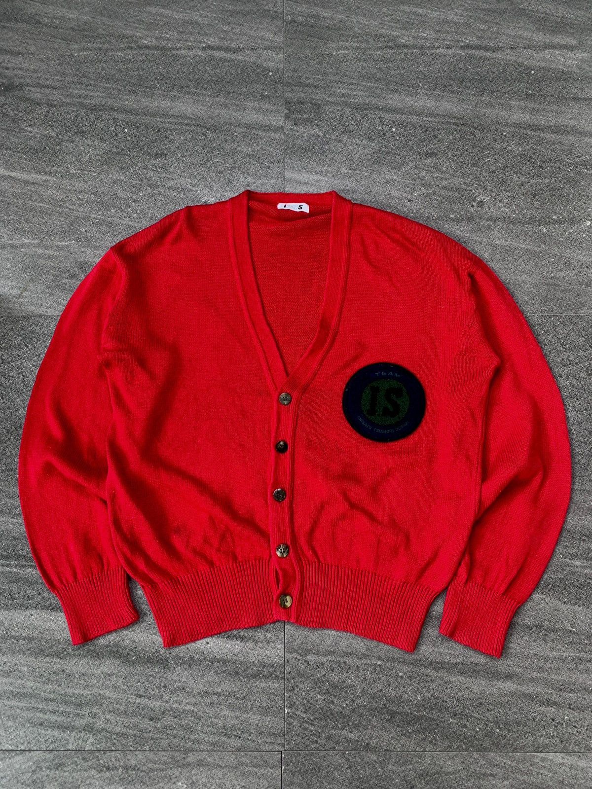 Issey Miyake FREE TAX! IS Team Patched Cardigan Knit Jacket - Medium Size US M / EU 48-50 / 2 - 2 Thumbnail