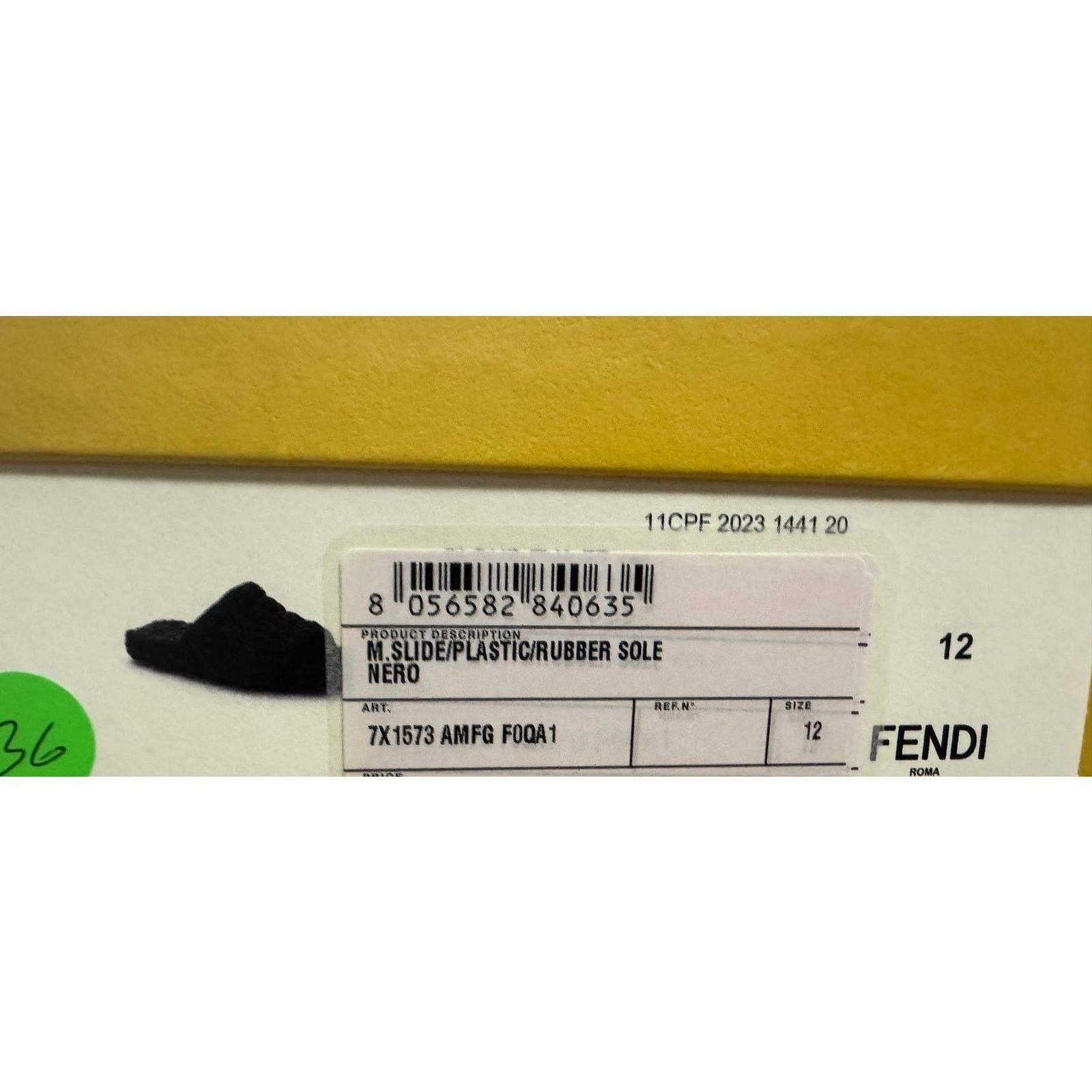 Fendi o1rshd1 Rubber Sole Fendi Logo Slipper Slide Sandal in Nero Size US 12 / EU 45 - 21 Thumbnail
