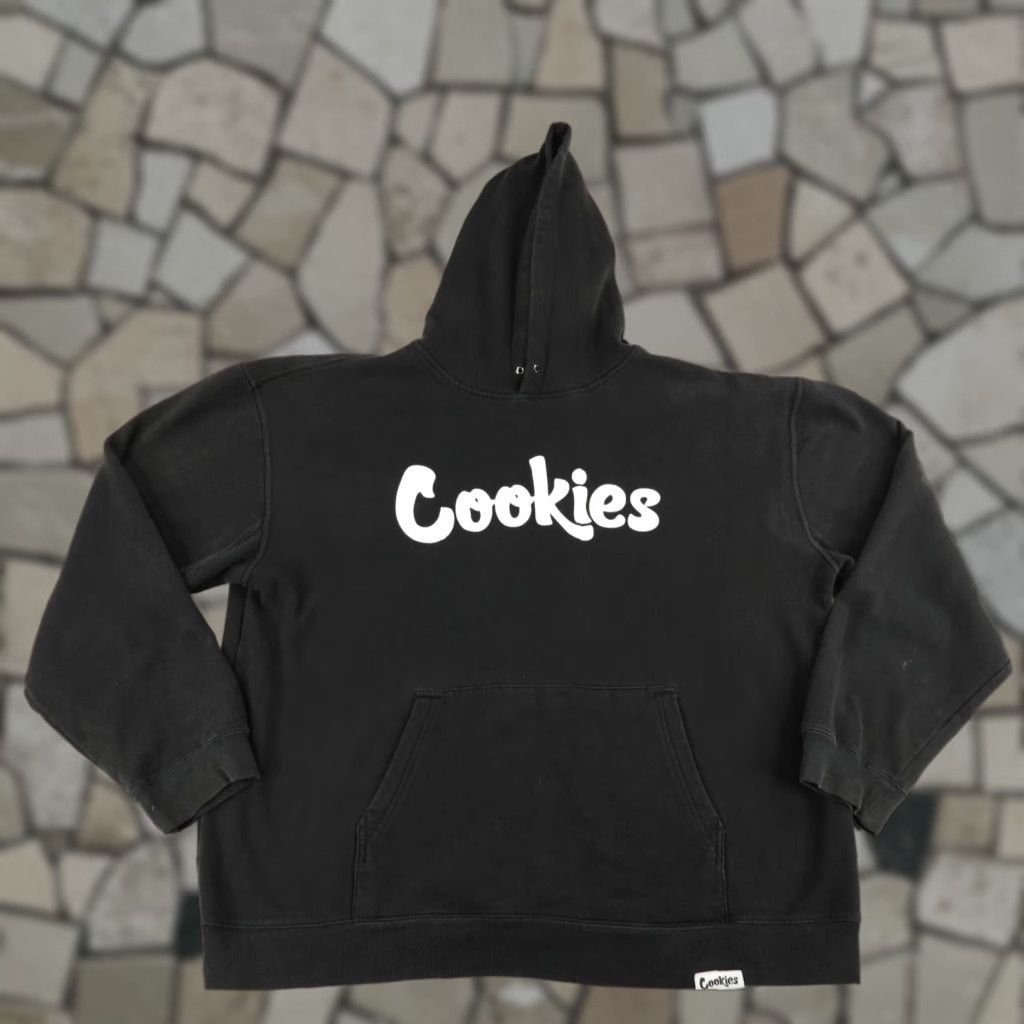 VINTAGE Cookies SF Hoodie Mens 2XL Black Pullover Sweatshirt