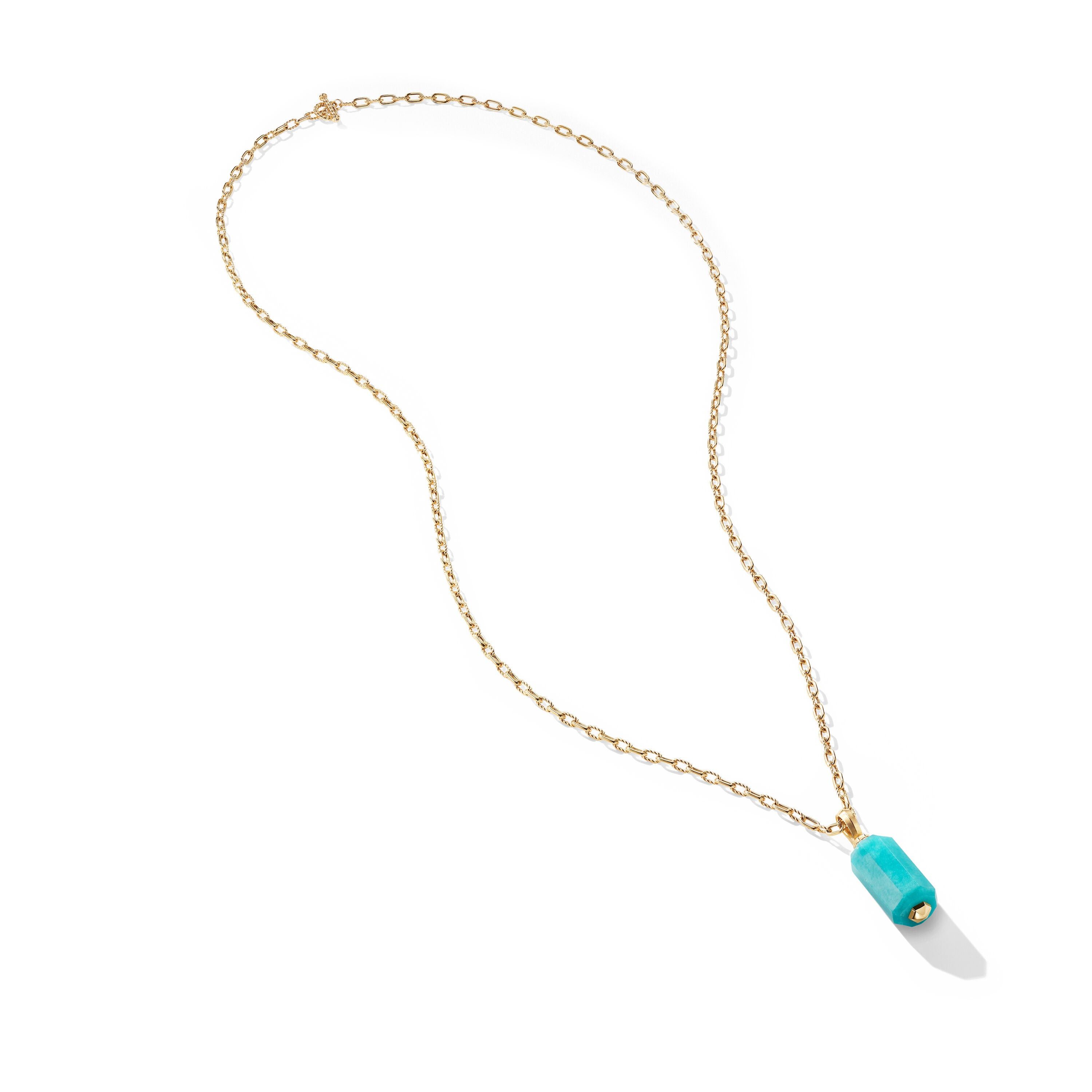 David Yurman o1w1db10325 Yellow Gold with Amazonite and Pave Diamonds Size ONE SIZE - 2 Thumbnail