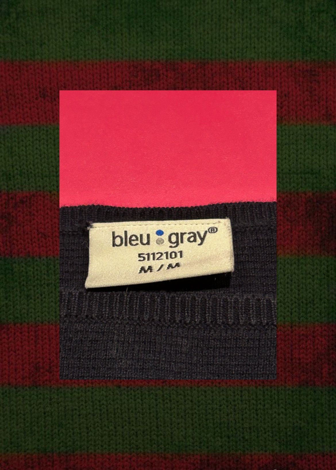 Japanese Brand × Other BLEU GREY STRIPED SWEATER CHEAP Size US M / EU 48-50 / 2 - 3 Thumbnail