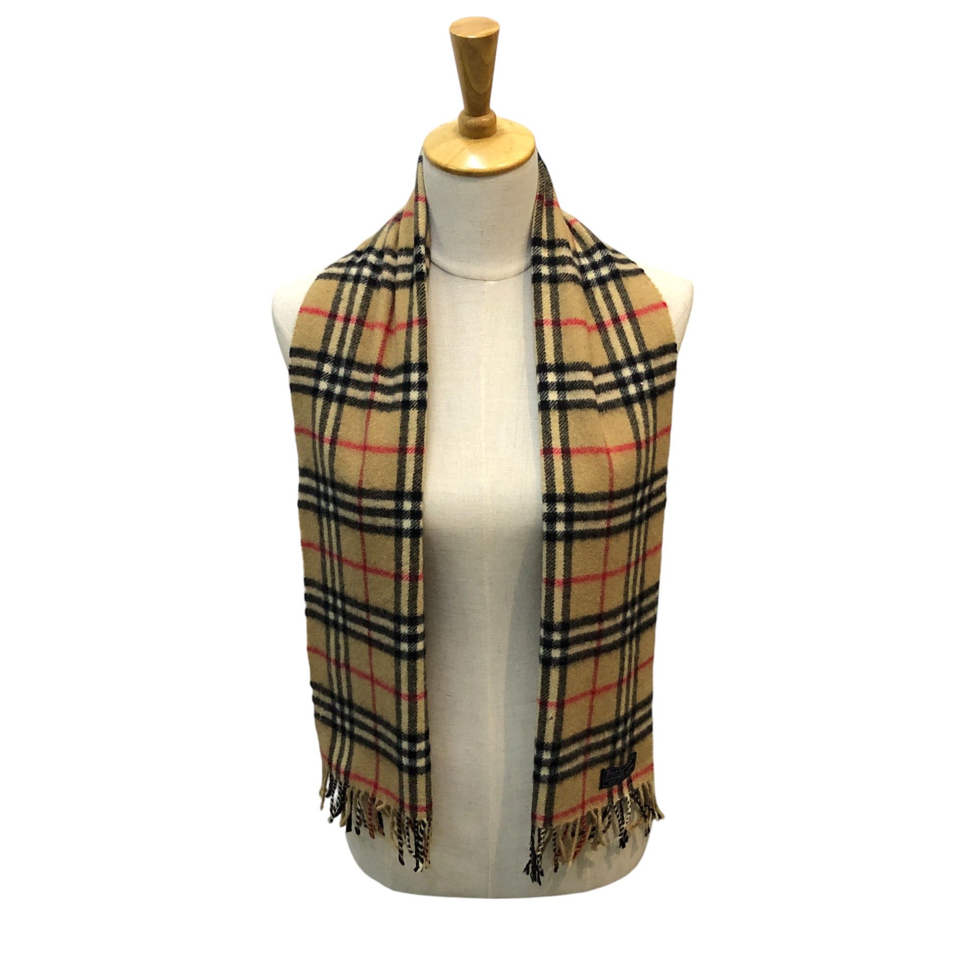 Burberry Burberry Tan Nova Check Merino/Cashmere Scarf Muffler V2915 Size ONE SIZE - 1 Thumbnail