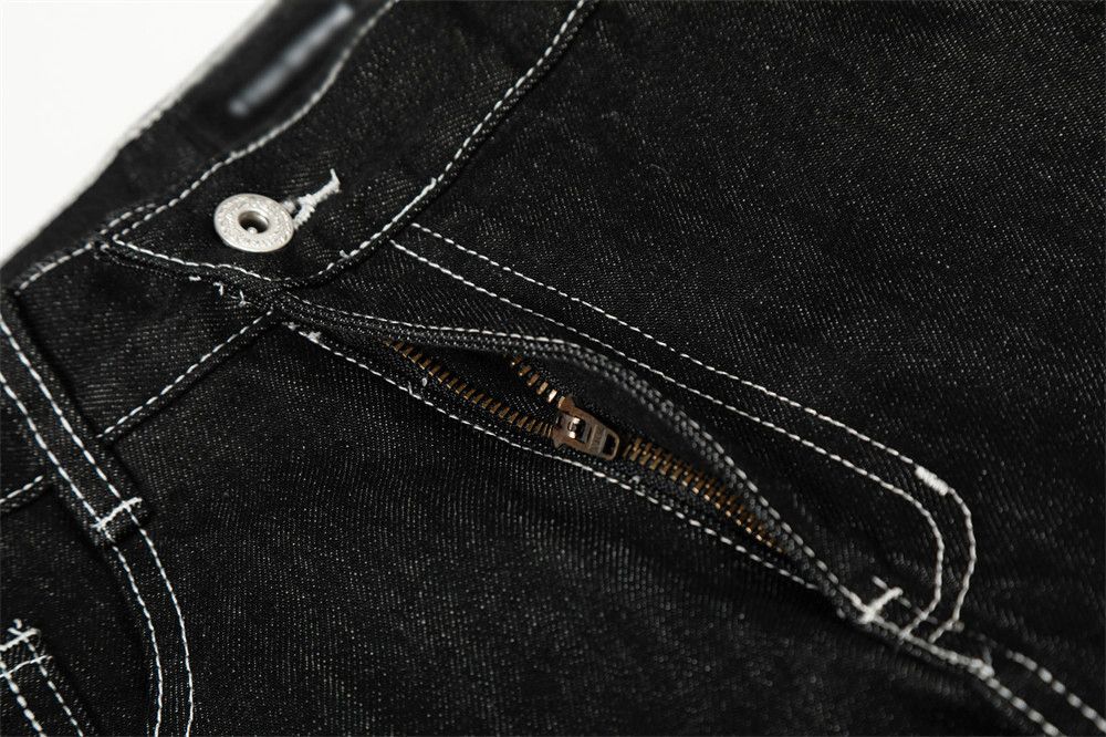 Jean Men's irregular patchwork curved loose jeans Size US 32 / EU 48 - 4 Thumbnail