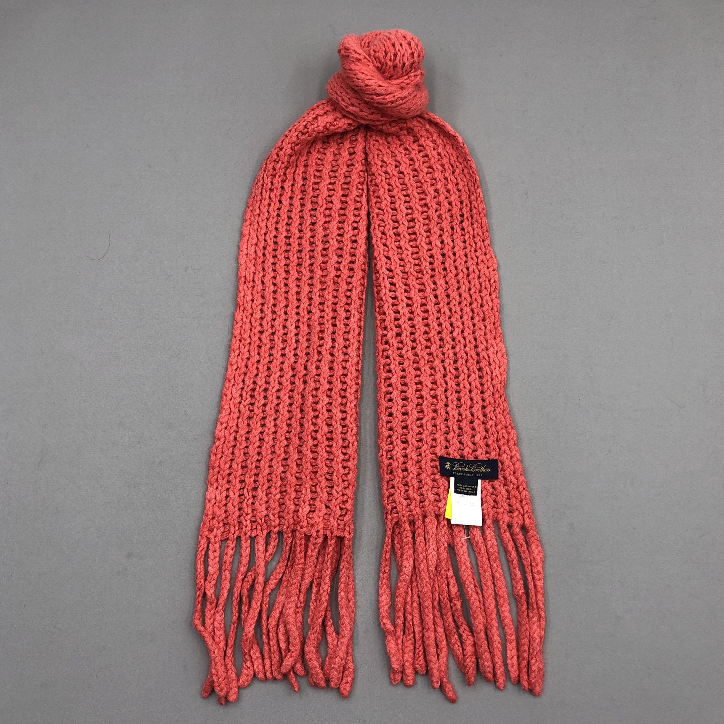 Brooks Brothers Vintage Brooks Brothers Scarf Muffler Knit Wool Scarves Size ONE SIZE - 1 Thumbnail