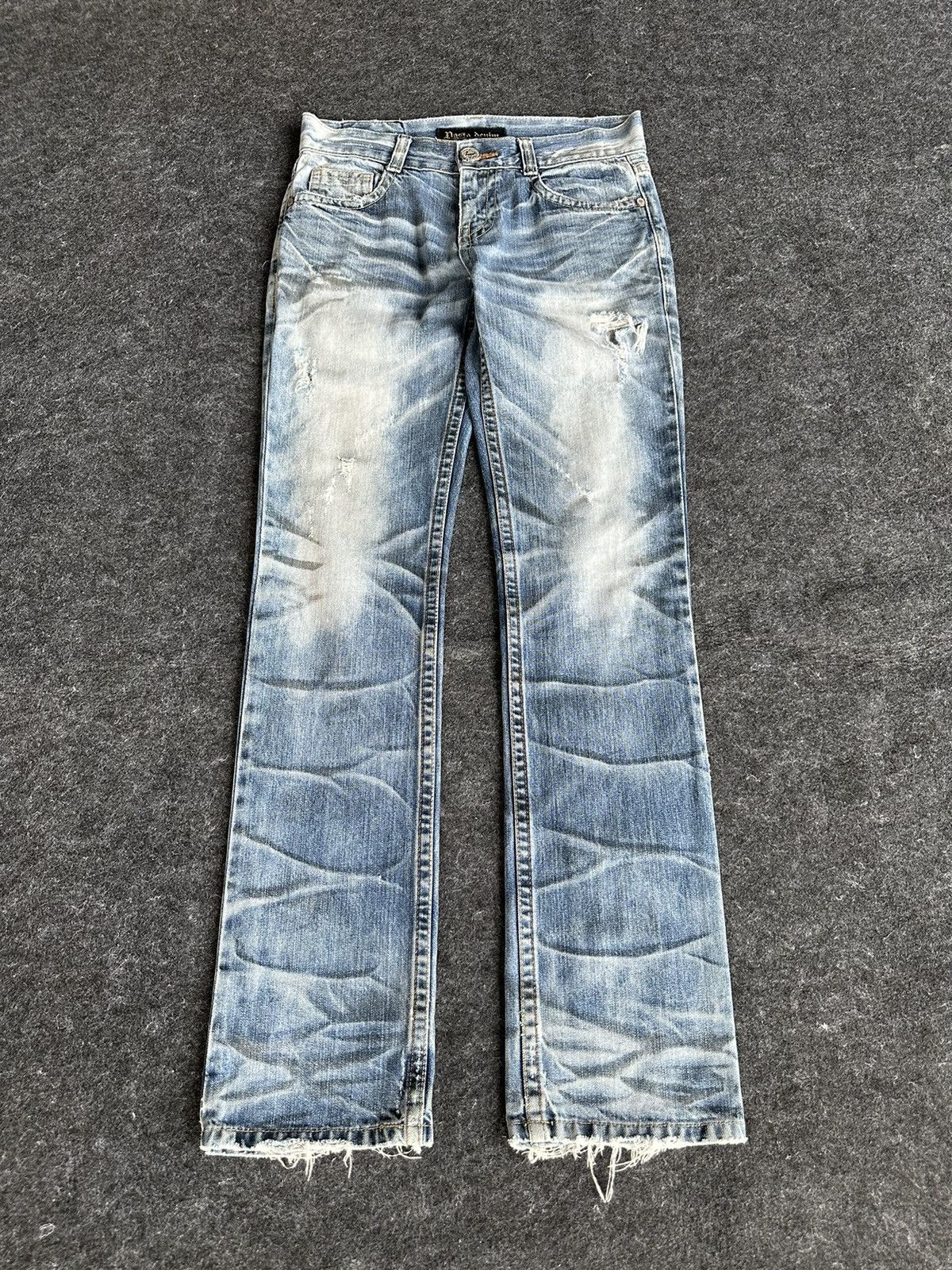 14th Addiction × Hysteric Glamour × If Six Was Nine Pasta Denim Nice Faded Distressed Denim D487 Size US 30 / EU 46 - 1 Thumbnail