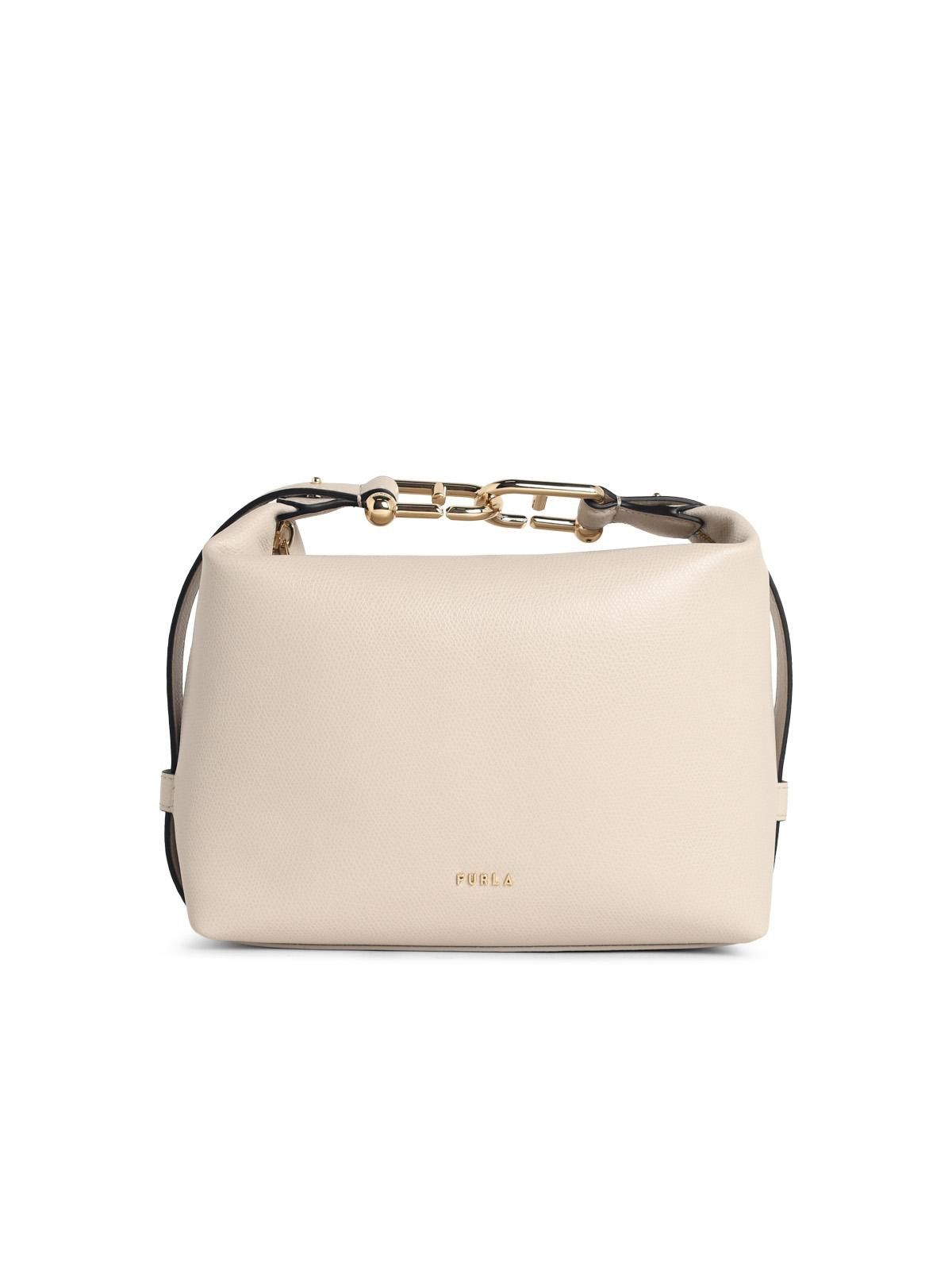 Furla FURLA Mini 'Tonie' Ivory Leather Shoulder Bag Size ONE SIZE - 1 Thumbnail