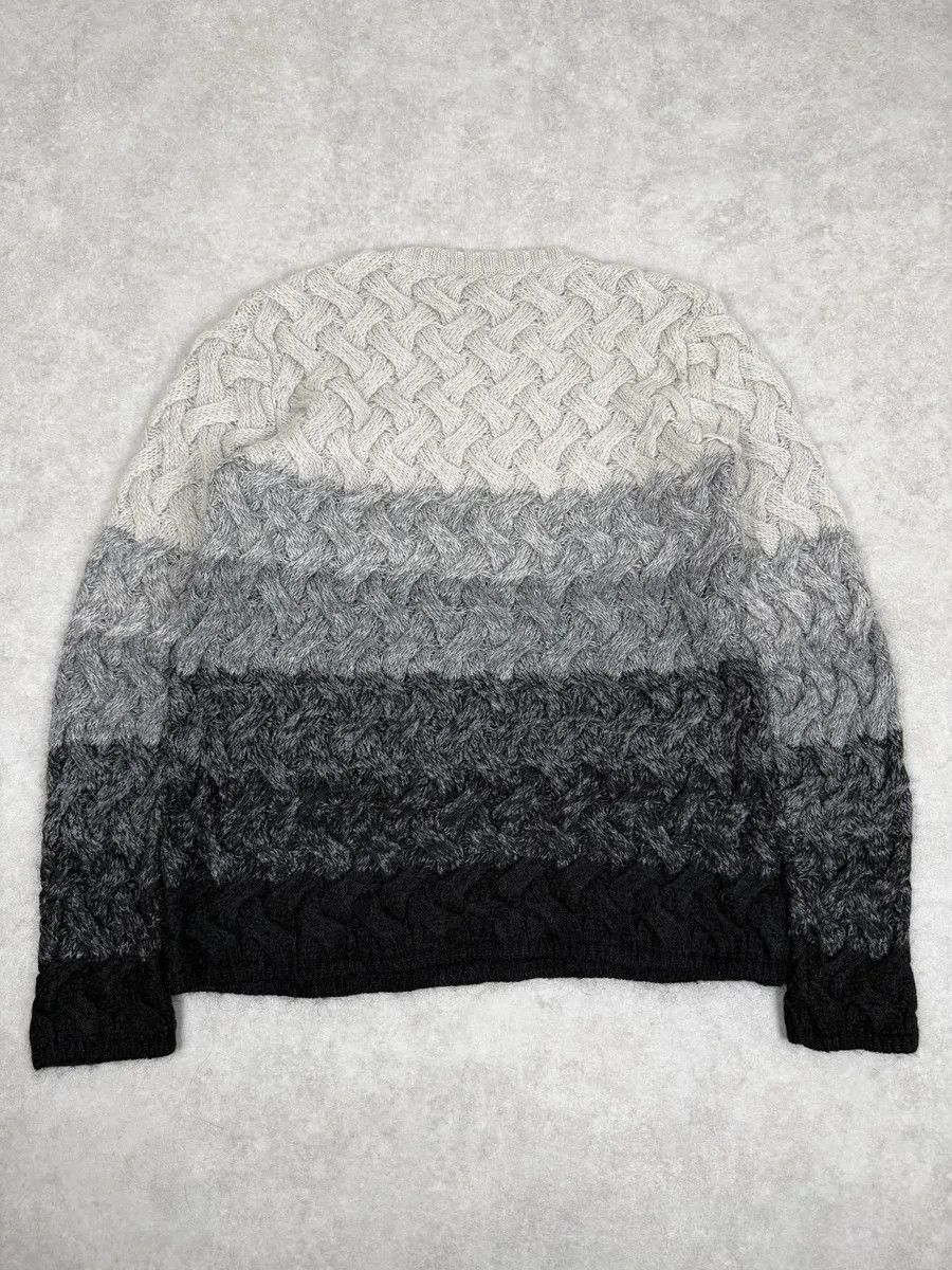 Emporio Armani 2000 Emporio Armani Grey Wool Layers Gradient Sweater Size US M / EU 48-50 / 2 - 2 Thumbnail