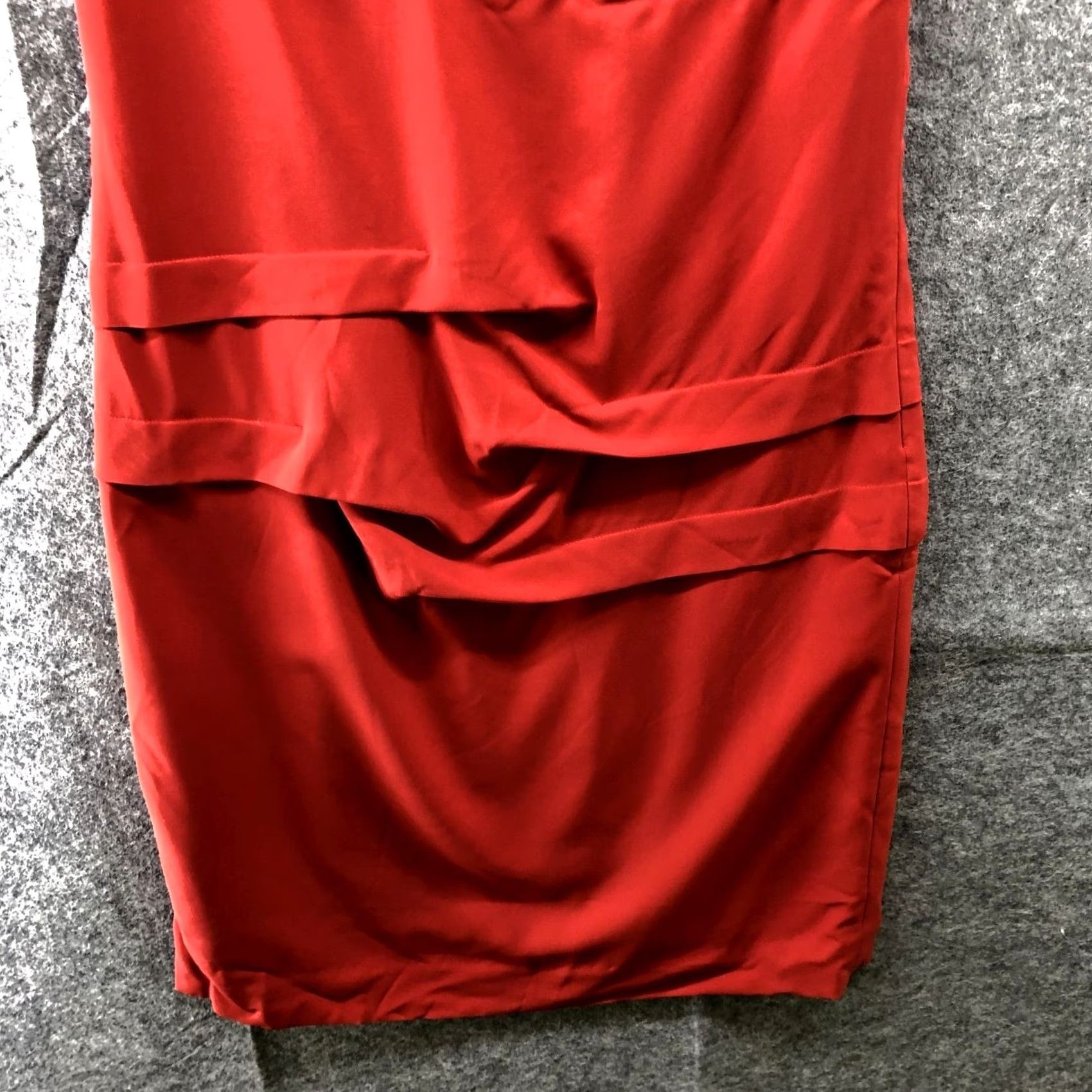 Nicole Miller Nicole Miller Sheath Dress Size 10 Red Silk Blend Cap Sleeve Pleated Formal Dress Size L / US 10 / IT 46 - 4 Thumbnail