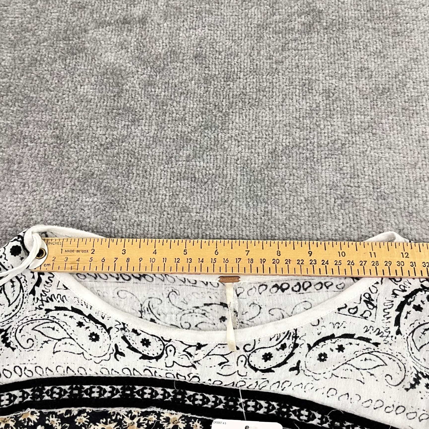 Free People Free People Linen Blouse Top Women’s Medium Oversized Embroidered White Balloon Sleeve Casual Size M / US 6-8 / IT 42-44 - 6 Thumbnail