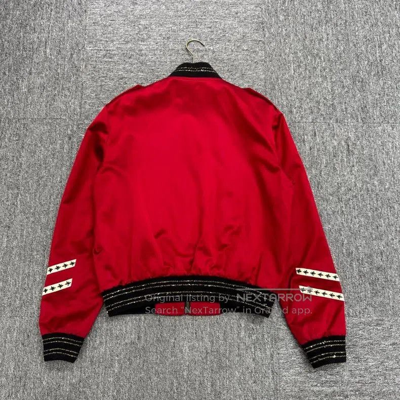 Saint Laurent Paris SAINT LAURENT Red Embroidered Bomber Jacket. Size US L / EU 52-54 / 3 - 2 Thumbnail