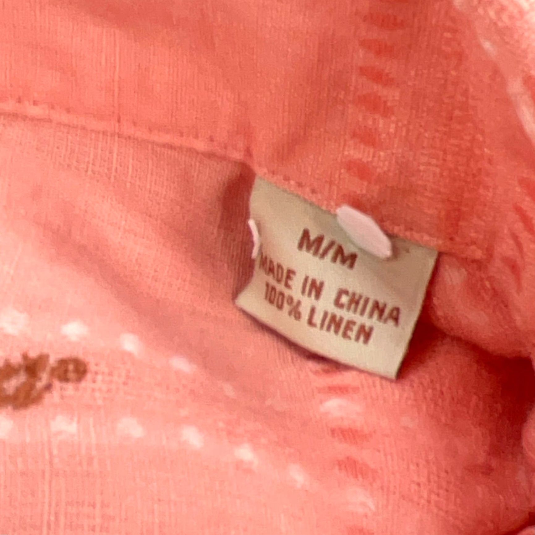 Tommy Bahama Tommy Bahama Linen Shirt Men Medium Pink Button Up Check Hawaiian Beach Adult Size US M / EU 48-50 / 2 - 5 Thumbnail