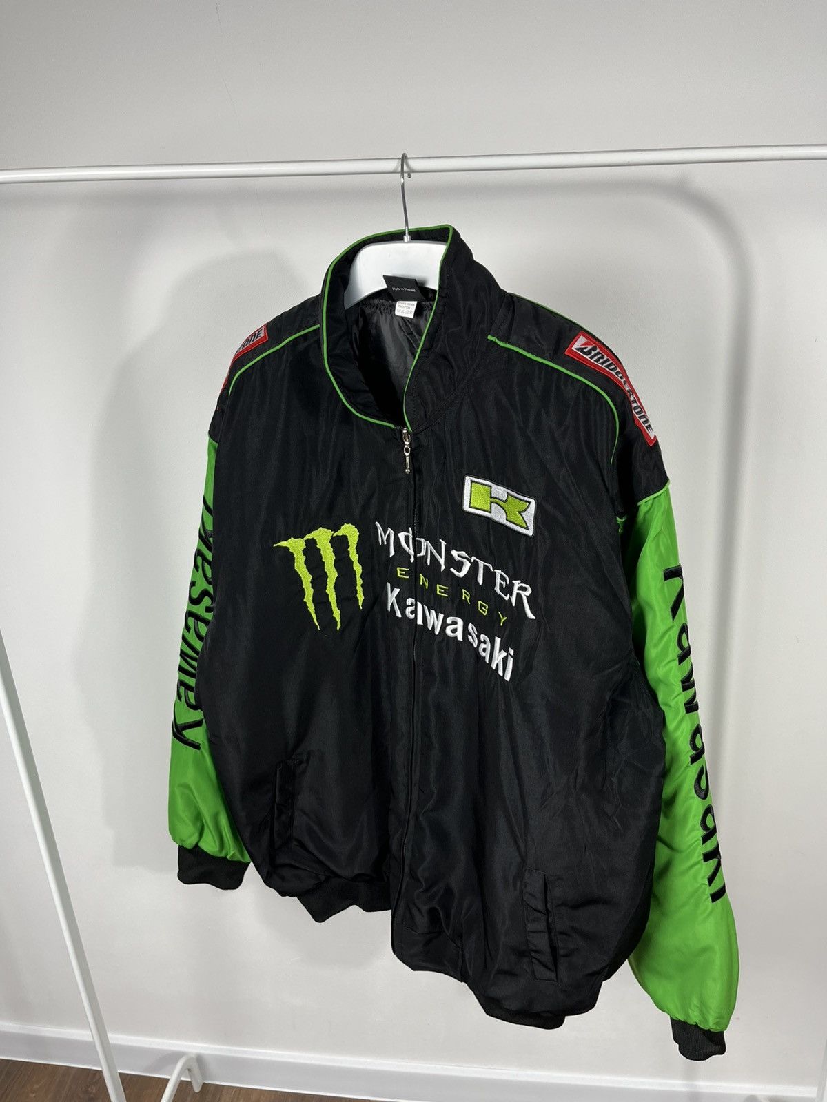 Vintage Monster Energy Kawasaki Racing Bomber Jacket XXL Black Green Size US XXL / EU 58 / 5 - 10 Thumbnail