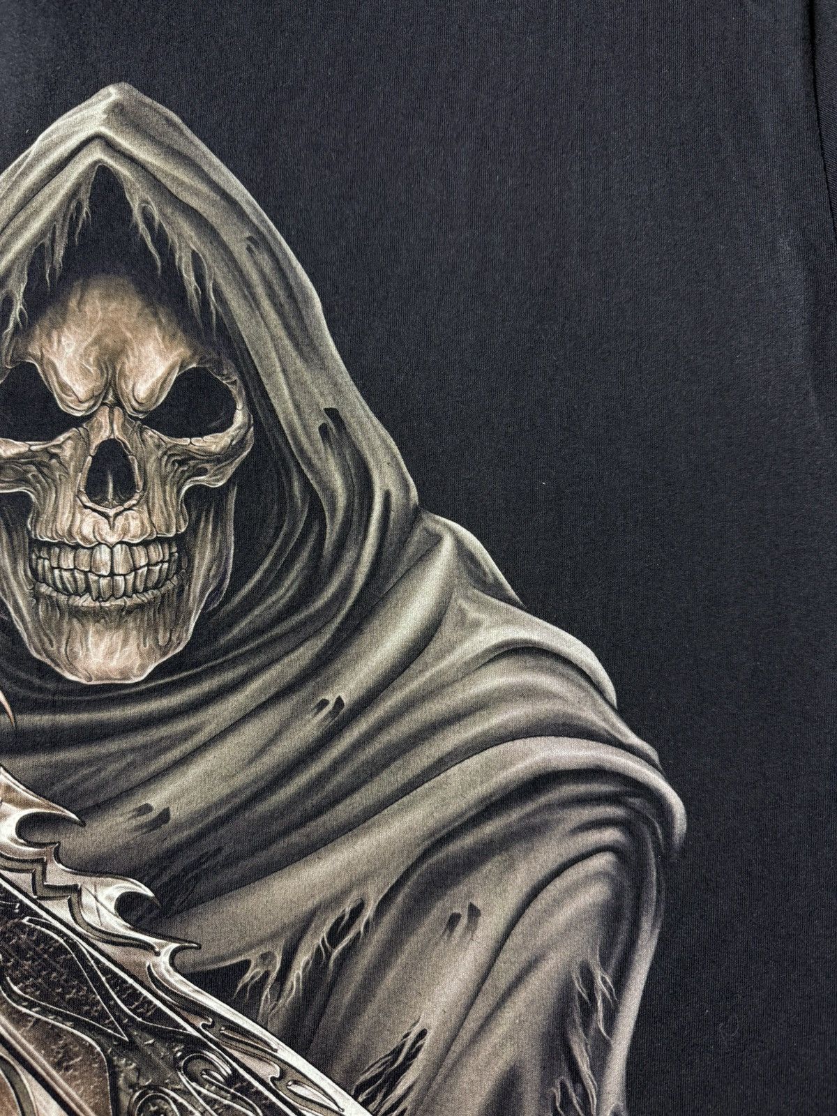 Vintage Vintage WILD Grim Reaper Graphic T-Shirt XL Gothic Y2K Tee Size US XL / EU 56 / 4 - 7 Thumbnail