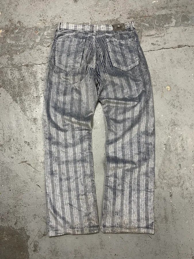 Versace AW2005 Versace White & Blue Irregular Corduroy Pants Size US 32 / EU 48 - 8 Thumbnail