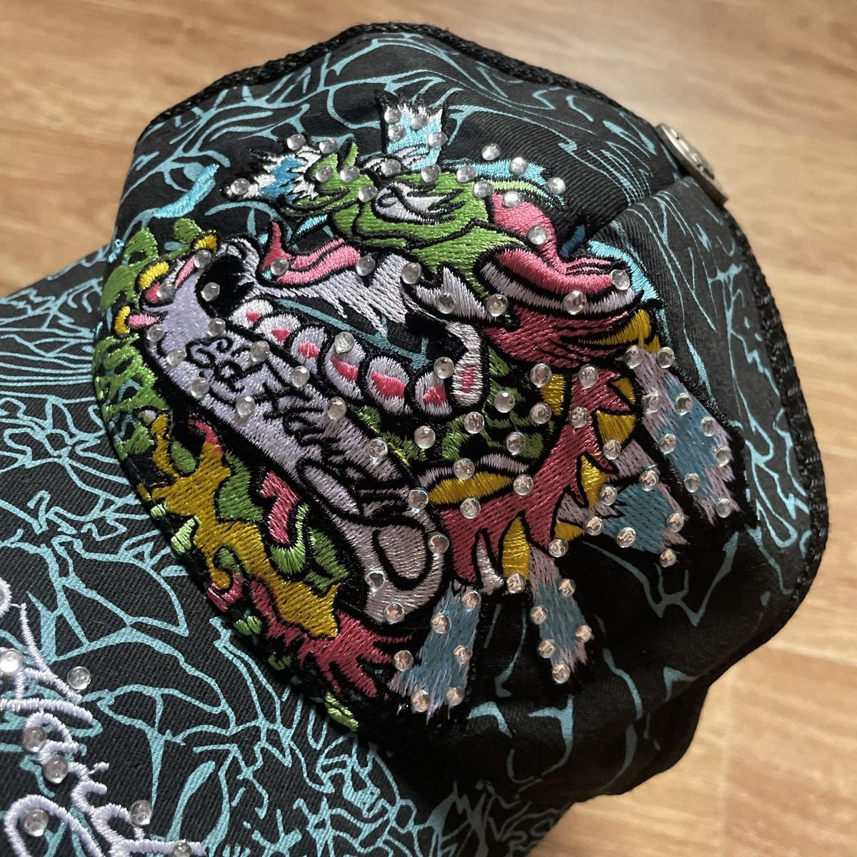 Ed Hardy Ed Hardy By Christian Audigier Dragon Snapback Cap Tattoo Size ONE SIZE - 5 Thumbnail