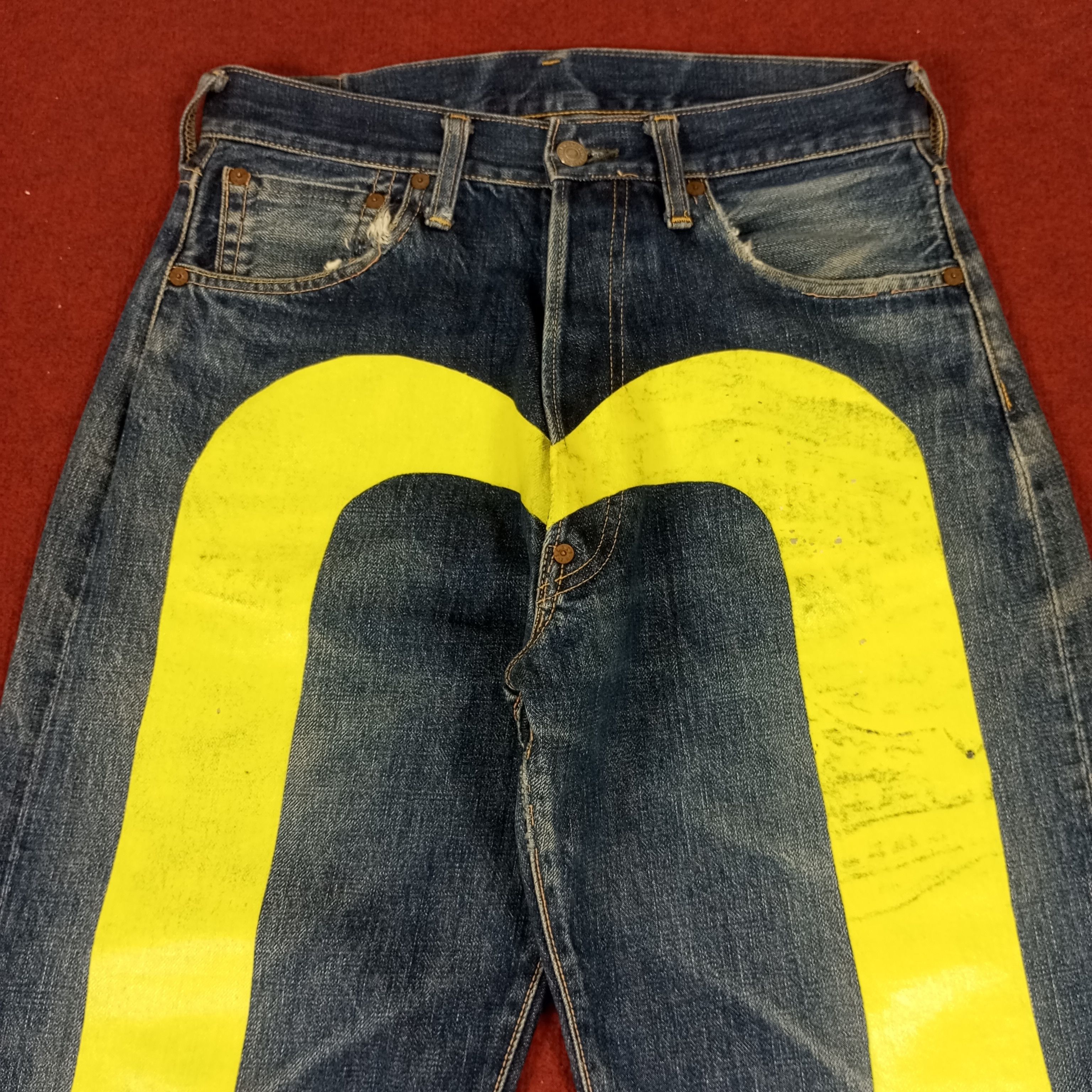 Evisu × Vintage Evis Japanese Brand Fashion Style Custom Daicock Jeans Size US 29 - 2 Thumbnail