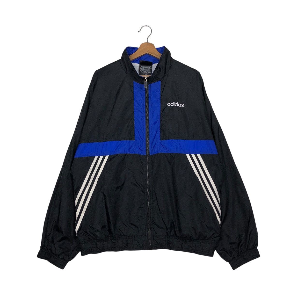Adidas × Vintage 📌Vintage Zipper Jacket Adidas Striped Blanket Size US L / EU 52-54 / 3 - 2 Thumbnail