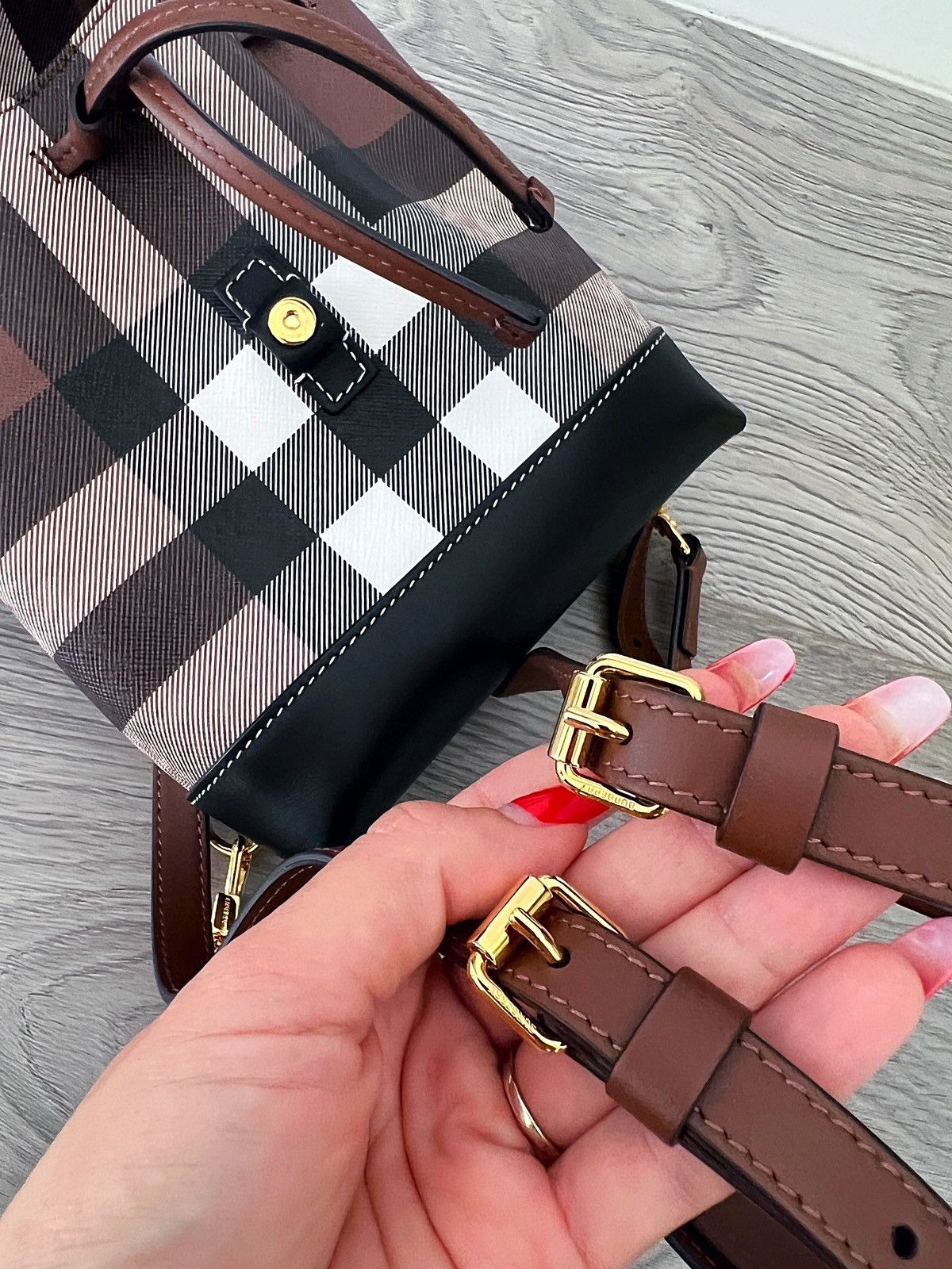 Burberry BURBERRY Micro checked canvas backpack Size ONE SIZE - 10 Thumbnail