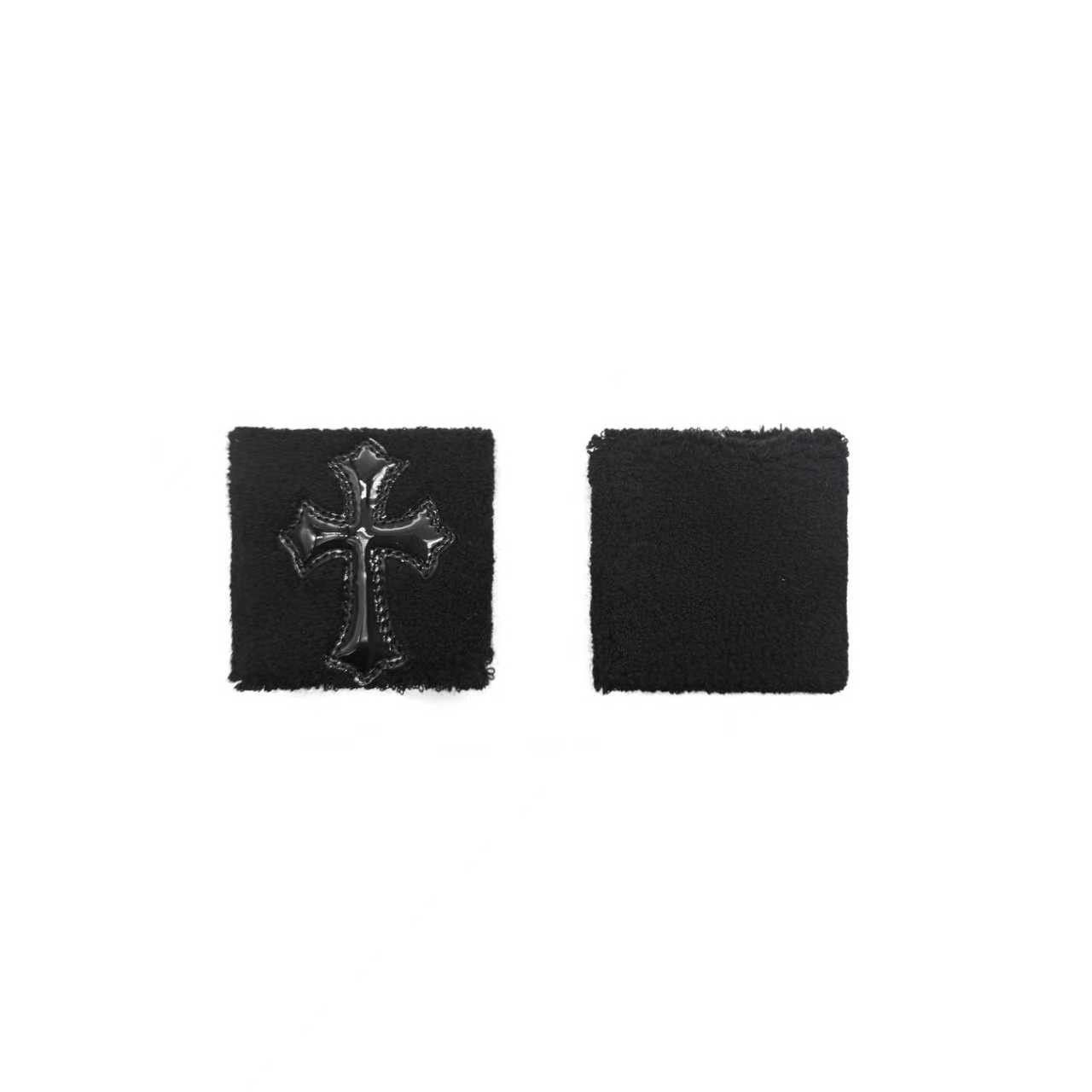 Chrome Hearts Chrome Hearts Black Patent Leather Cross Patch Sweatbands Size ONE SIZE - 2 Thumbnail