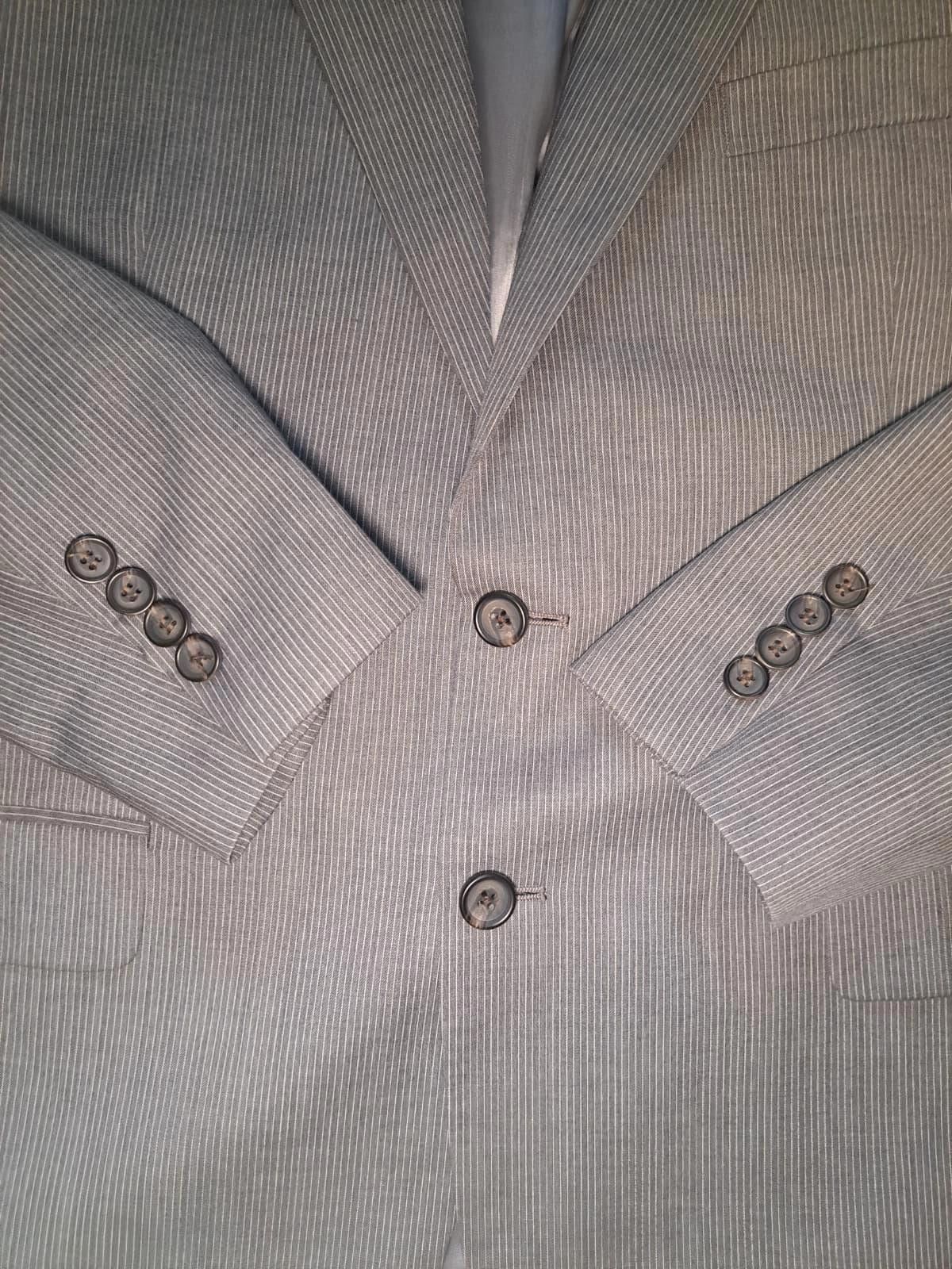 Polo Ralph Lauren Ralph Lauren 3 Piece Suit Mens 46S 38x26 Gray Striped Wool Size 46S - 5 Thumbnail