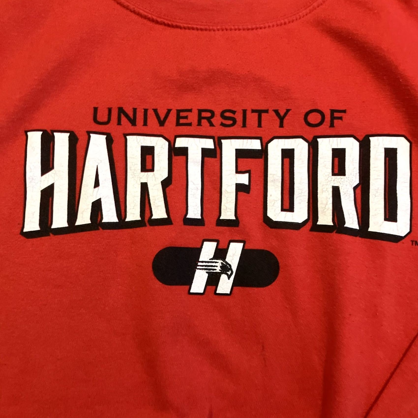 Hartford VINTAGE MV Sport University Of Hartford Red Crewneck Sweatshirt Large Men Crew Neck Sweatshirt Regular Fit Cotton Red University Shirt Size US L / EU 52-54 / 3 - 2 Thumbnail