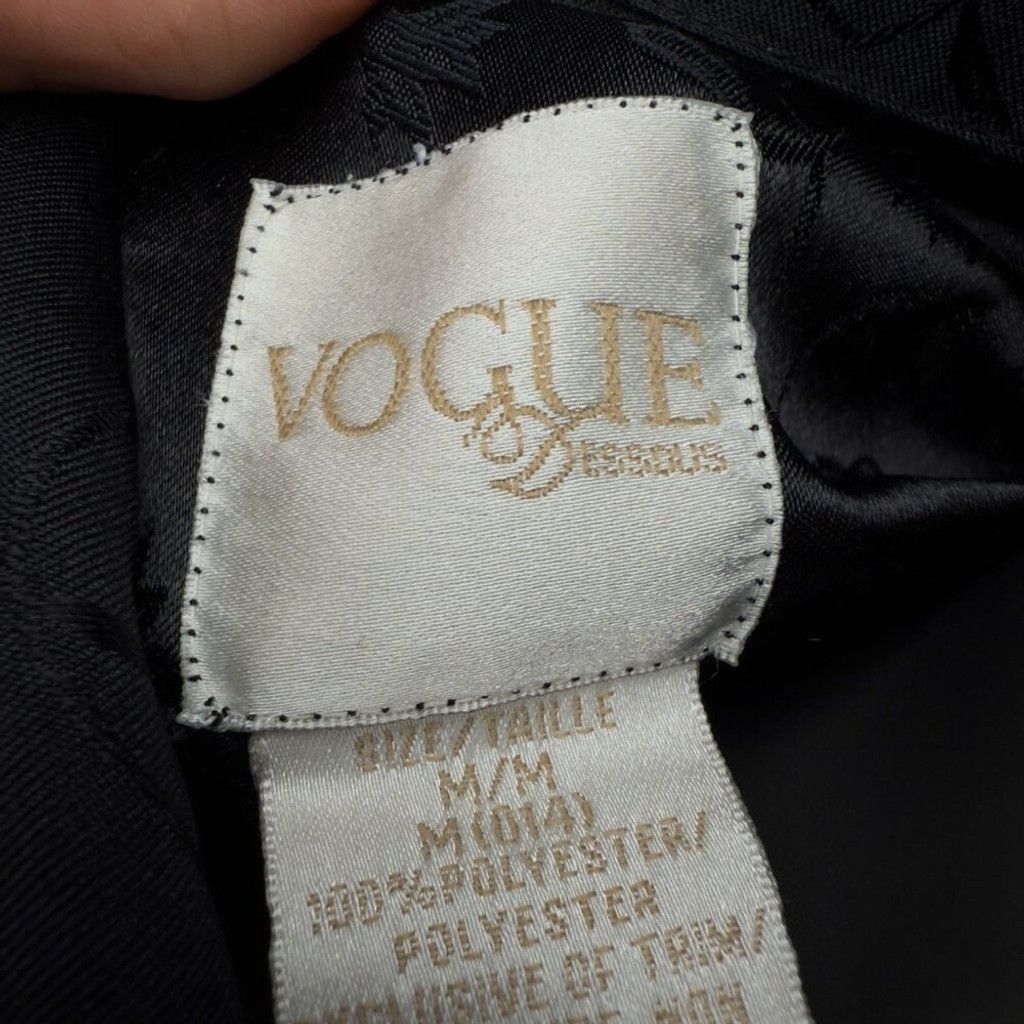 Other VOGUE Dessous VTG Jacquard Long Sleeve Black Pajama Set Sz M Size ONE SIZE - 16 Thumbnail