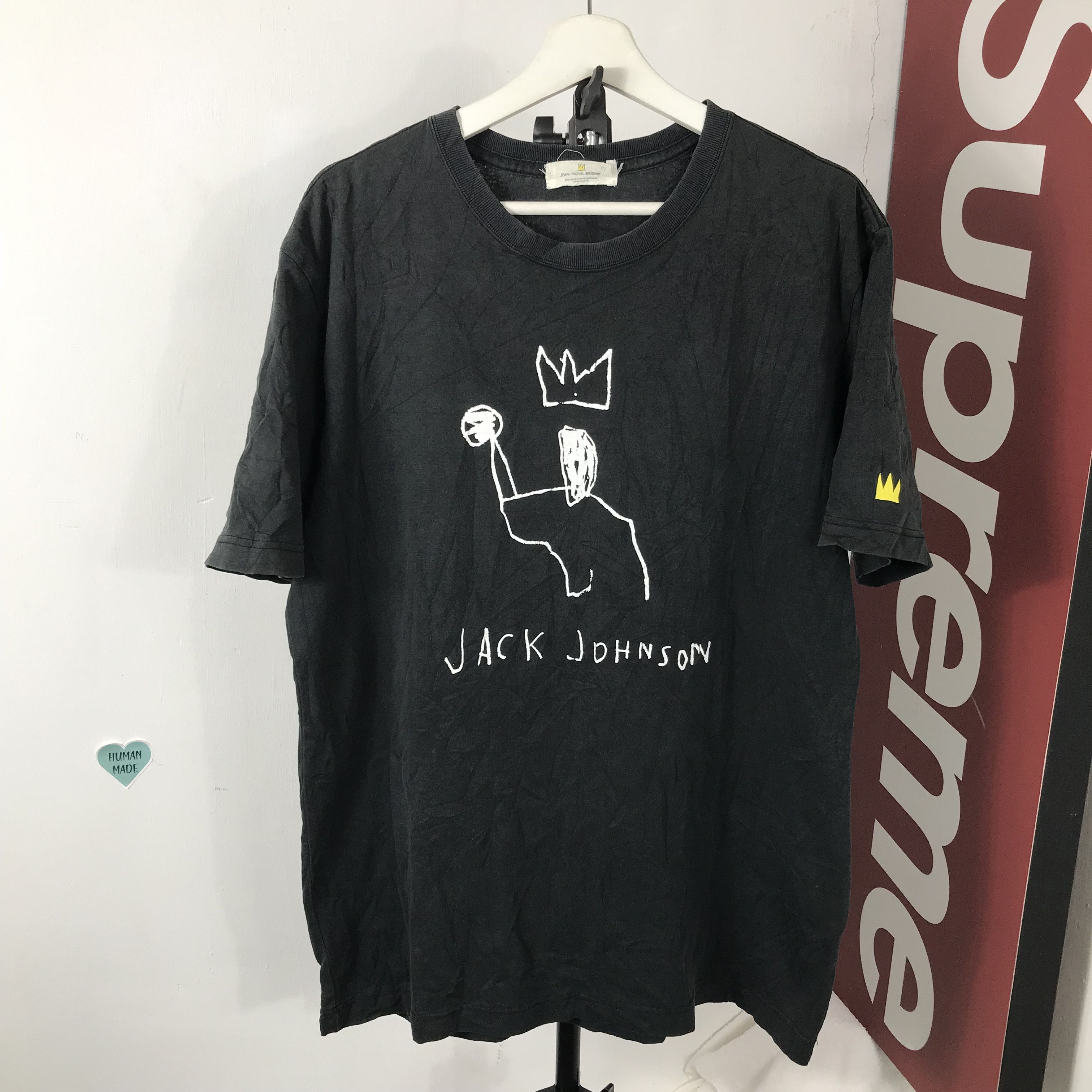 Vintage Vintage Jean Michel Basquiat Jack Johnson Tee Shirt Size US L / EU 52-54 / 3 - 1 Thumbnail