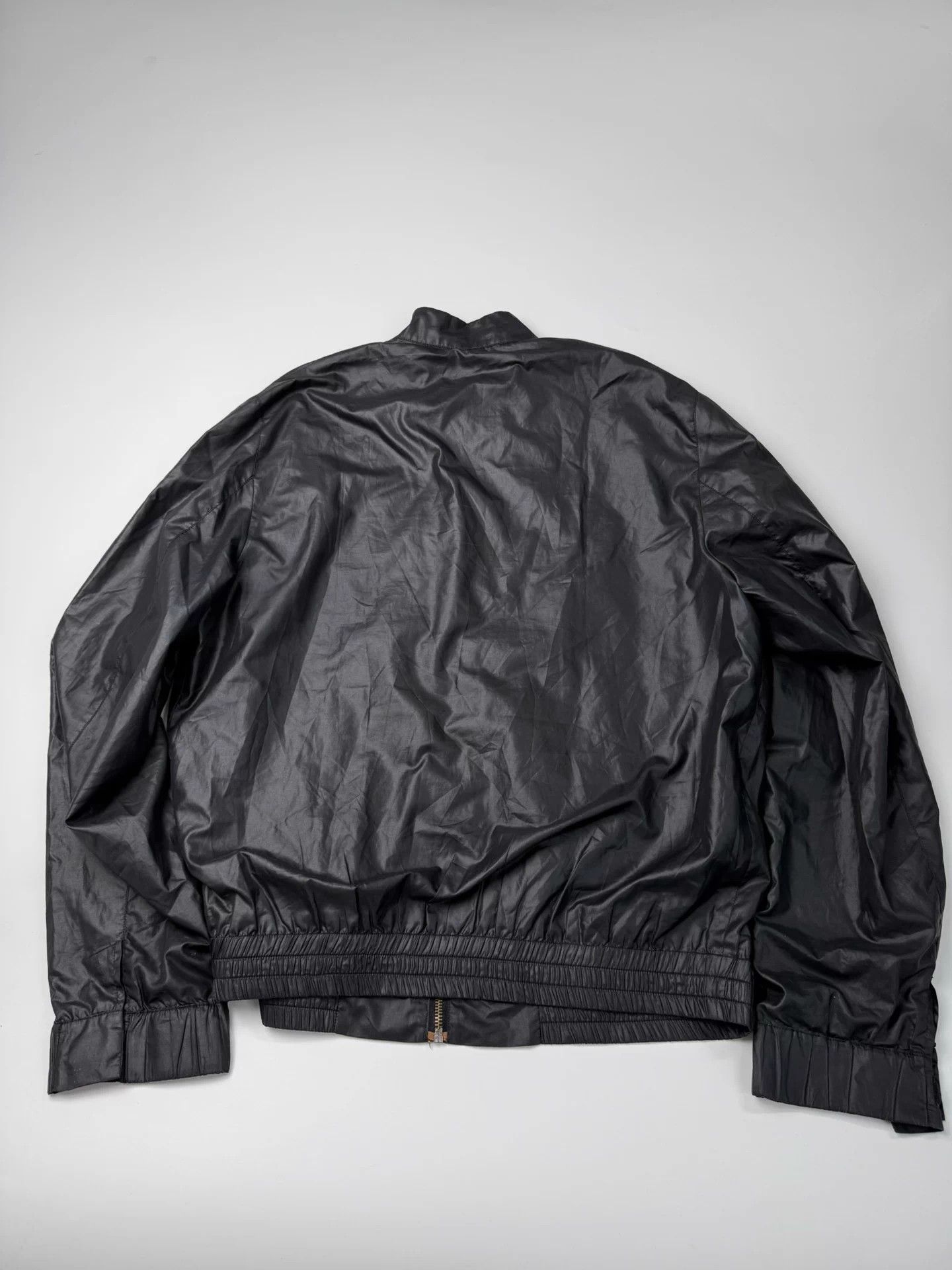 Raf Simons RAF SIMONS Black Waxed Leather Moto Jacket 50 Size US M / EU 48-50 / 2 - 6 Thumbnail