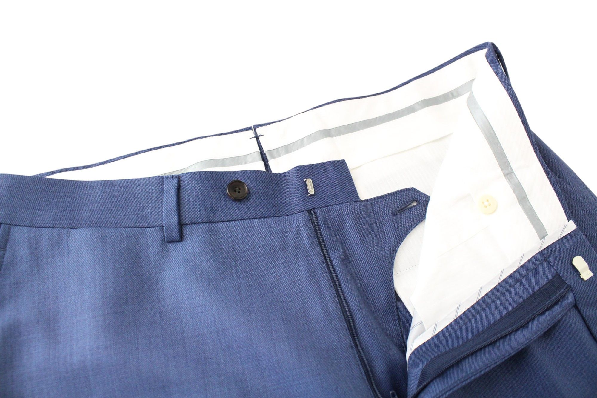Suitsupply LAZIO LA SPALLA UK40L Blue Wool S150 3 Piece Suit 67928 Size 40L - 13 Thumbnail