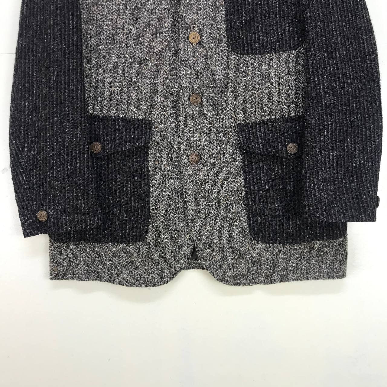 Designer × Harris Tweed Italianamente Ilprimo Patchwork Tweed Coat Blazer Jacker Size US S / EU 44-46 / 1 - 16 Thumbnail