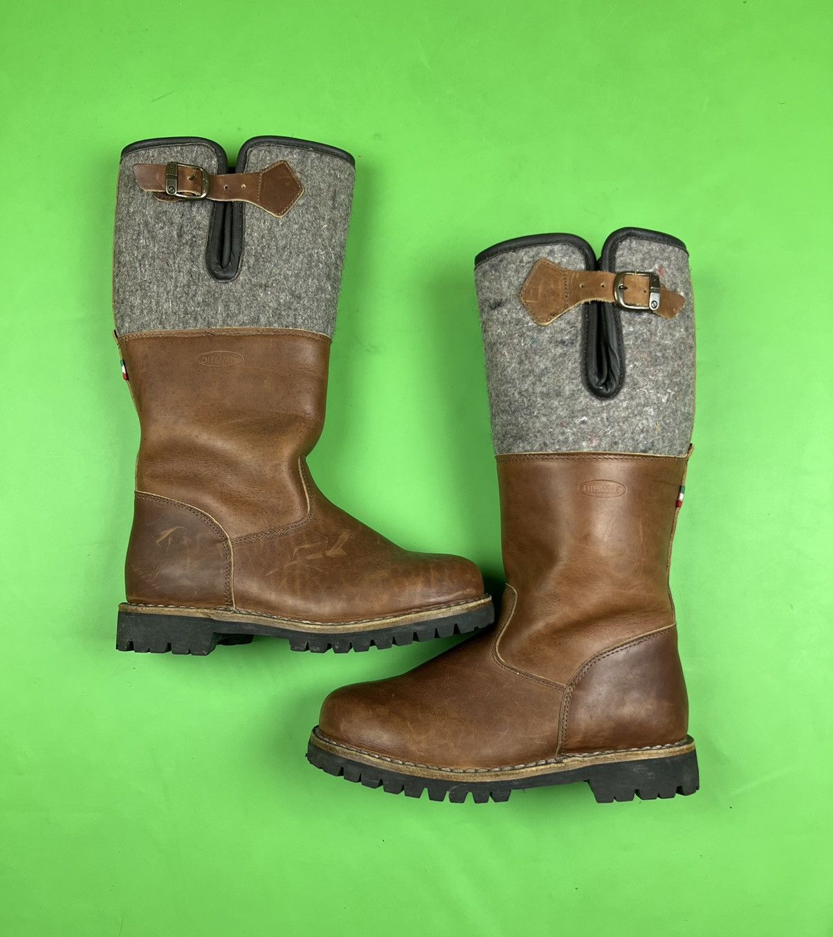image of Diemme Leather / Wool High Boots in Brown, Men's (Size 8)