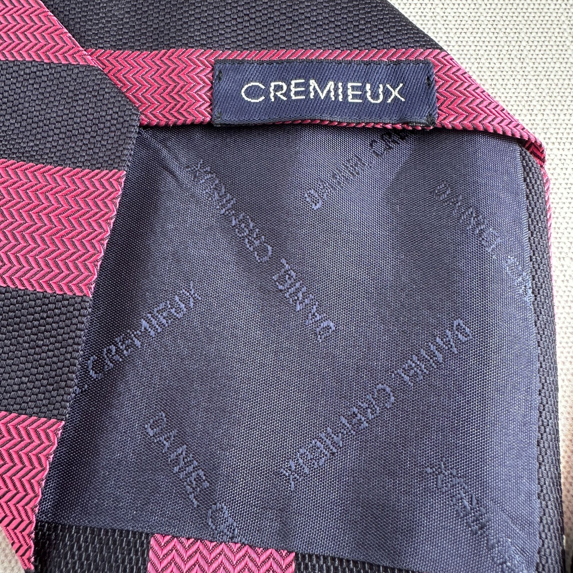 Cremieux Cremieux Pink Black Stripe Tie 57" Size ONE SIZE - 5 Thumbnail