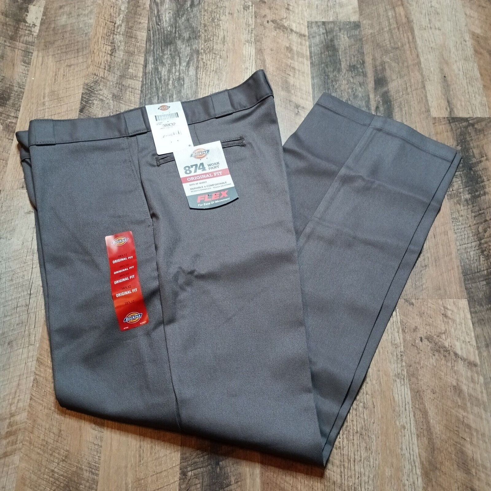 Dickies Dickies 874 Work Pants Men's 36x34 Flex Gray Original Fit Size US 36 / EU 52 - 3 Thumbnail