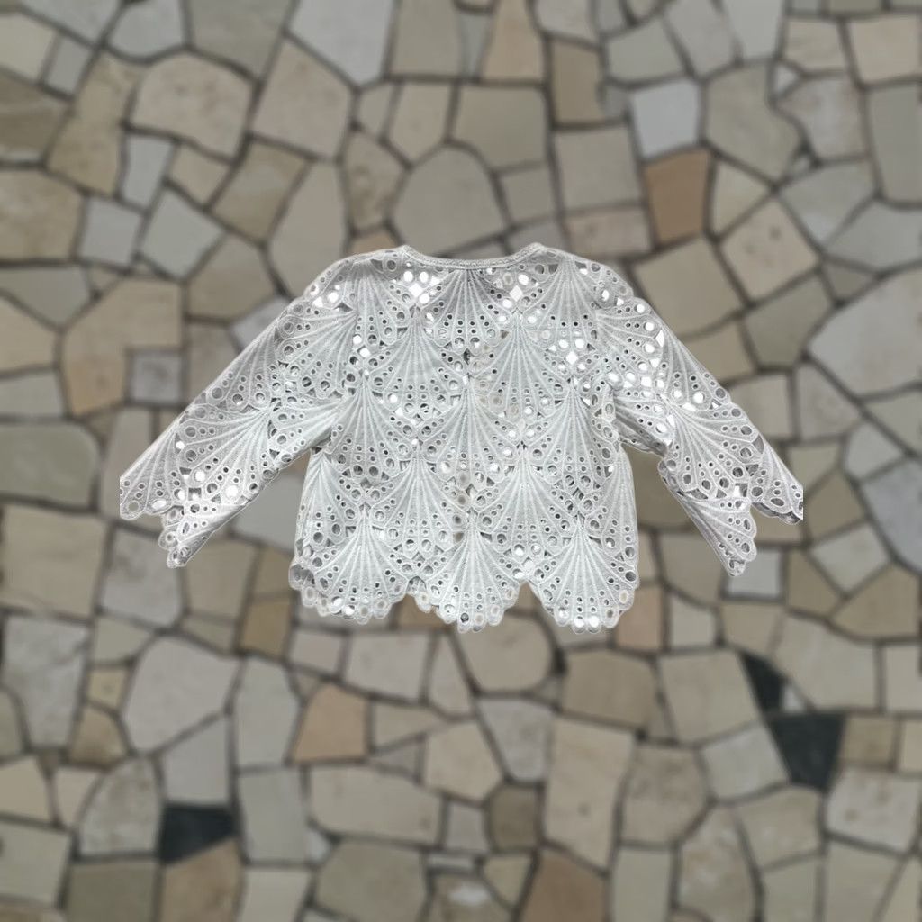 Vintage Choklate Paris White Lace Jacket S Unisex Adults Regular Size S Jacket Womens Mens 90s처럼 Size S / US 4 / IT 40 - 1 Thumbnail