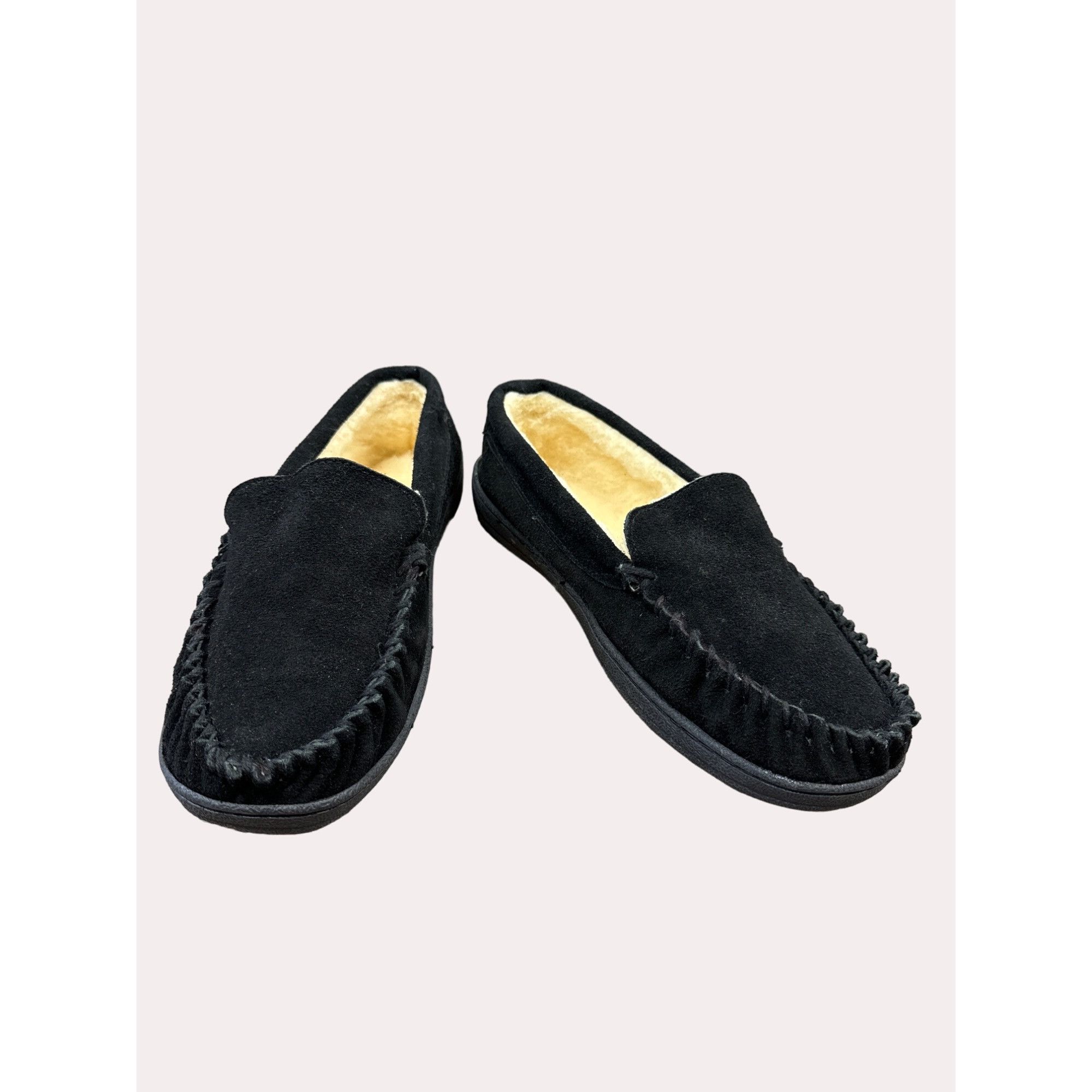Alpinestars Alpine Swiss men’s Black suede moccasin slip fur lined shoes Size US 9 / EU 42 - 1 Thumbnail